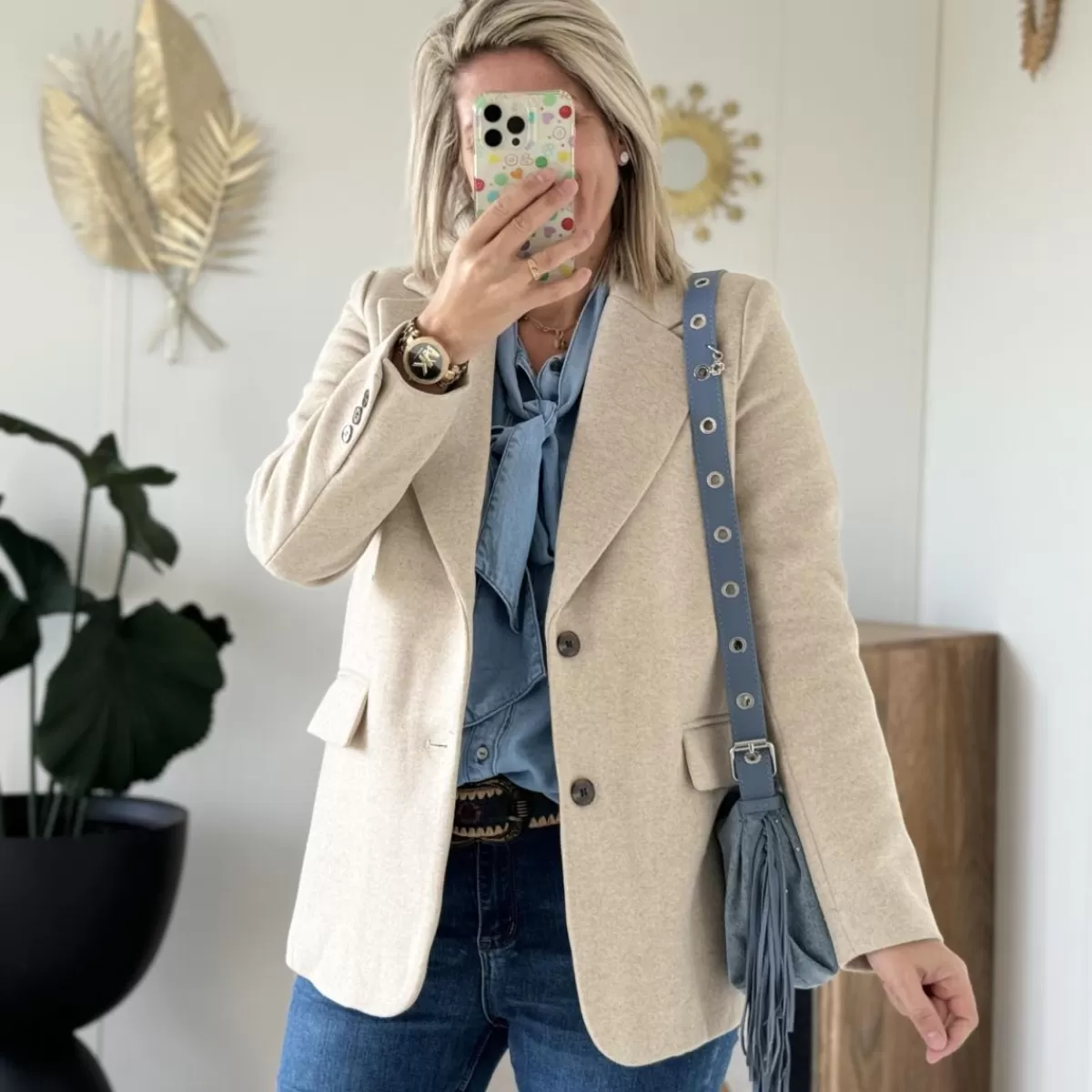 Blazer Eleonore beige<Le Dressing de Sarah D Flash Sale