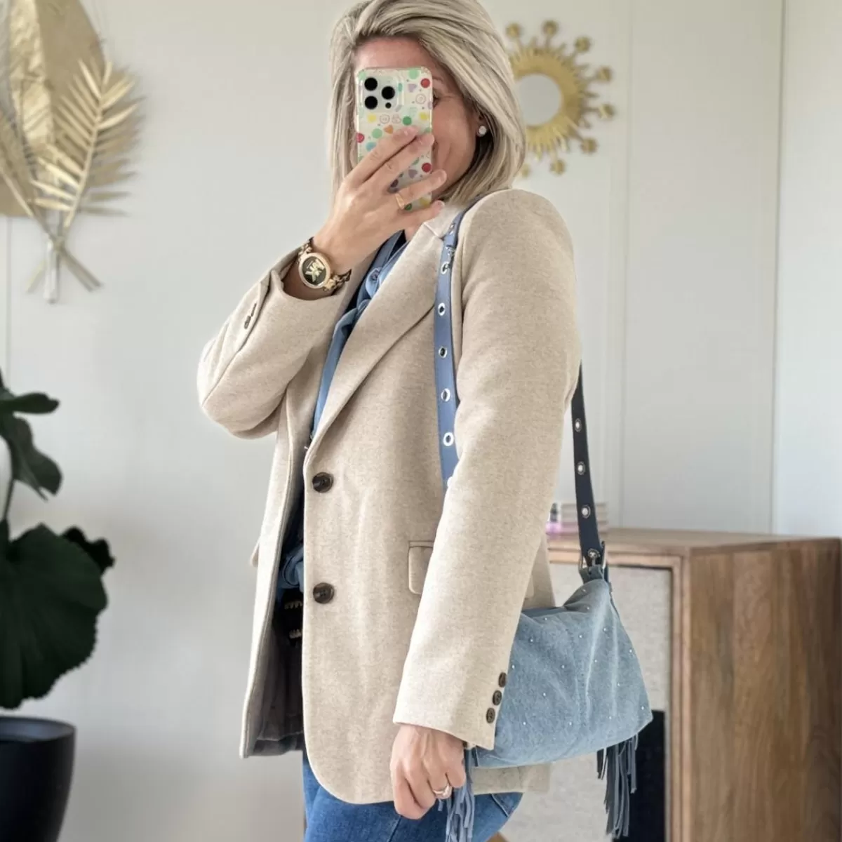 Blazer Eleonore beige<Le Dressing de Sarah D Flash Sale