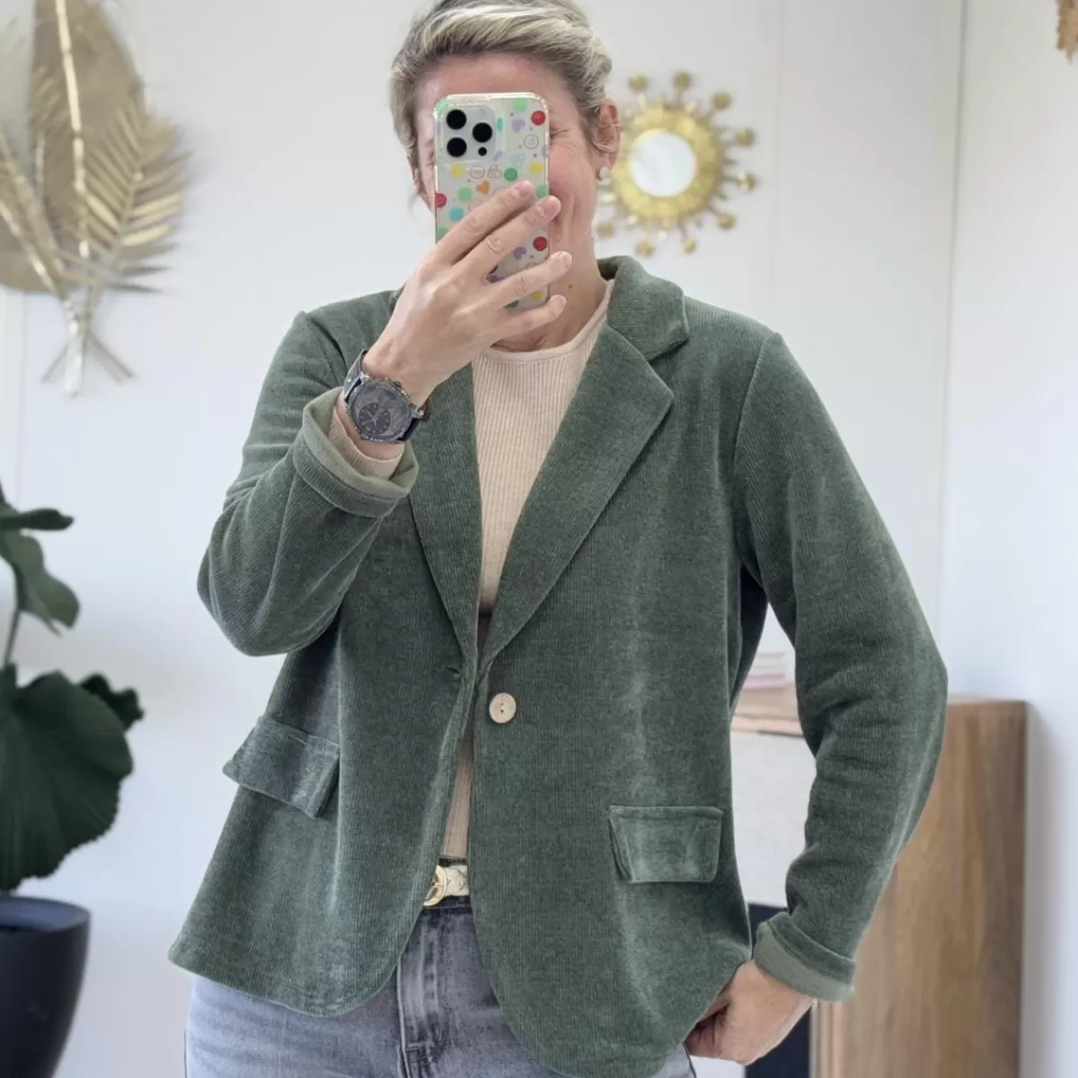 Blazer rock kaki<Le Dressing de Sarah D Best Sale