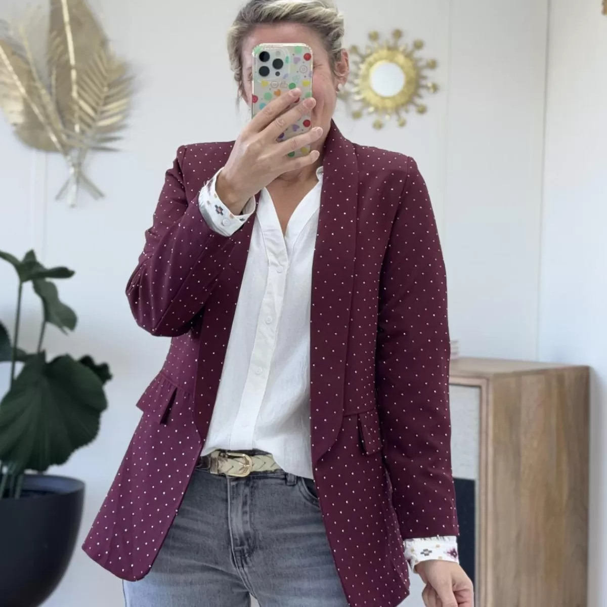 Blazer Scintillant bordeaux<Le Dressing de Sarah D Best Sale