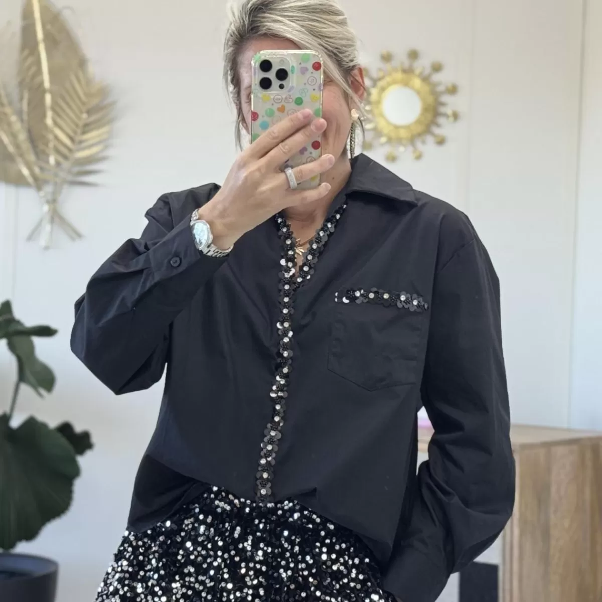 Blouse Tya noire<Le Dressing de Sarah D Hot