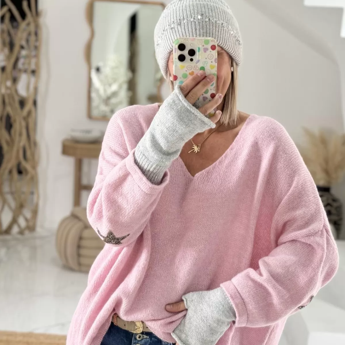 Bonnet sequins gris<Le Dressing de Sarah D Hot