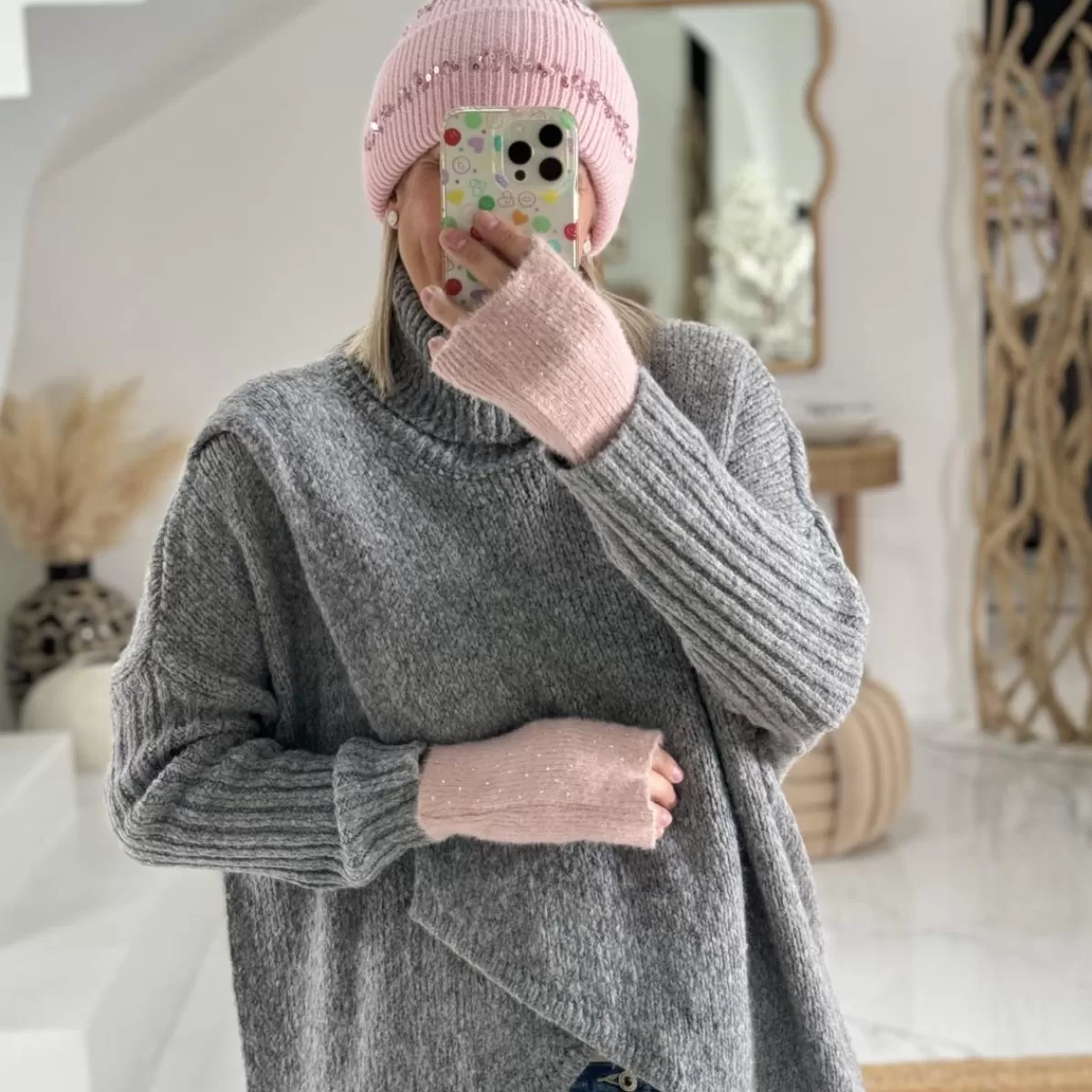 Bonnet sequins rose<Le Dressing de Sarah D Outlet