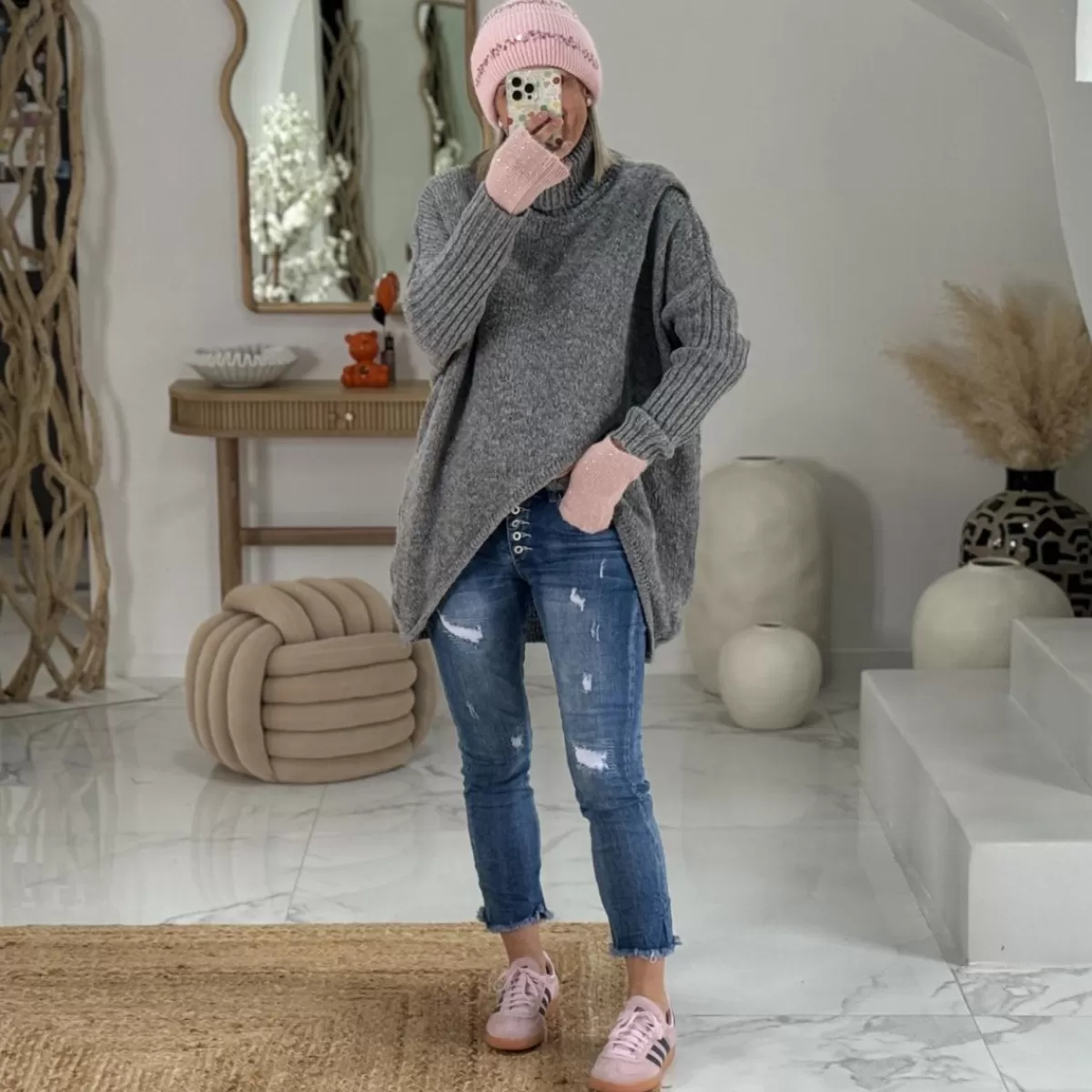 Bonnet sequins rose<Le Dressing de Sarah D Outlet