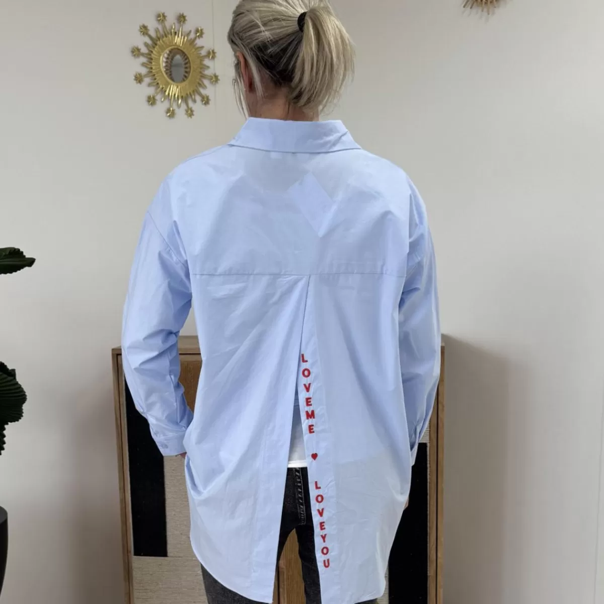 Chemise Love me bleue<Le Dressing de Sarah D Flash Sale