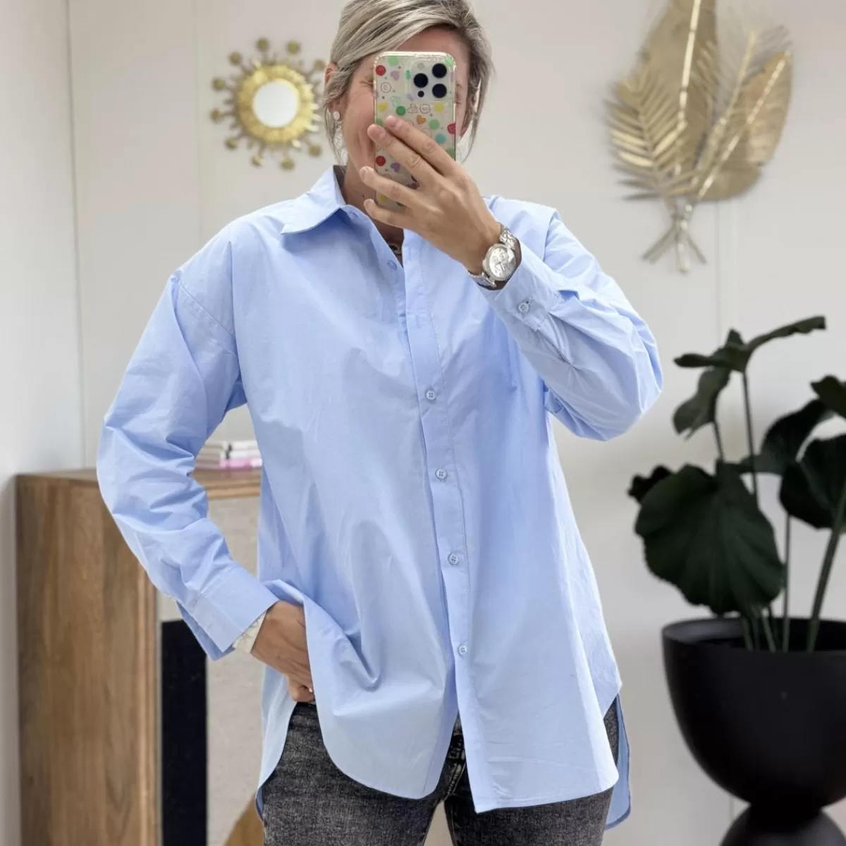 Chemise Love me bleue<Le Dressing de Sarah D Flash Sale