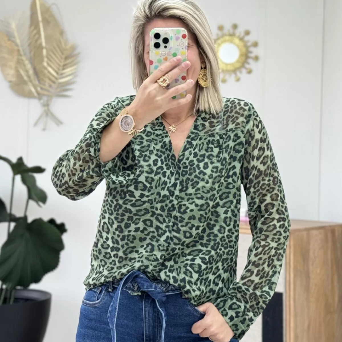 Chemise Vera kaki<Le Dressing de Sarah D Flash Sale
