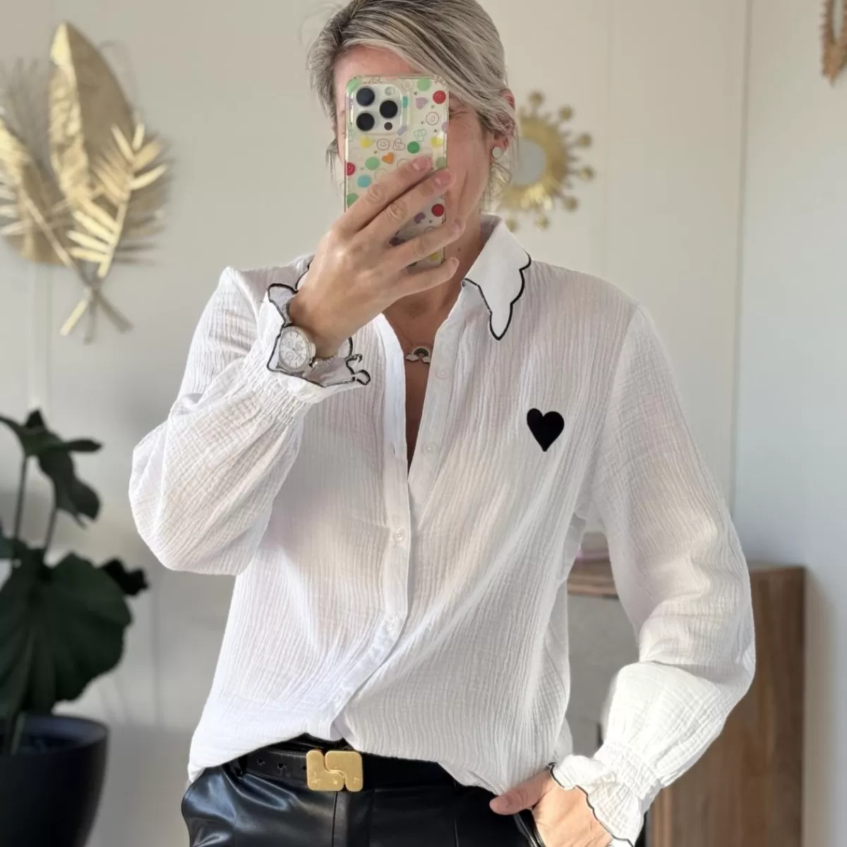 Chemise white black<Le Dressing de Sarah D Store