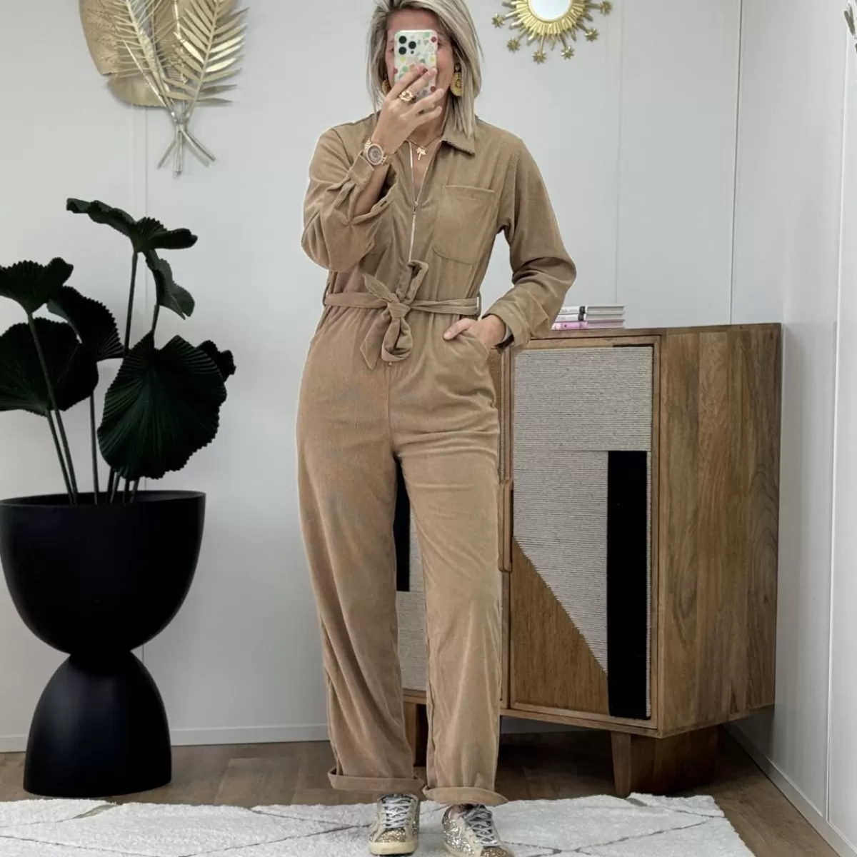 Combi velours taupe<Le Dressing de Sarah D Online