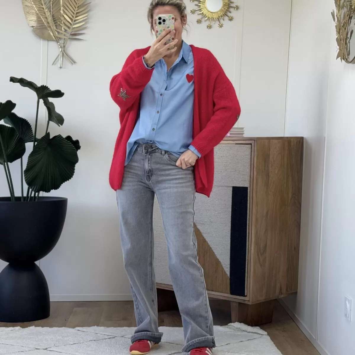 Gilet Adam rouge<Le Dressing de Sarah D Store