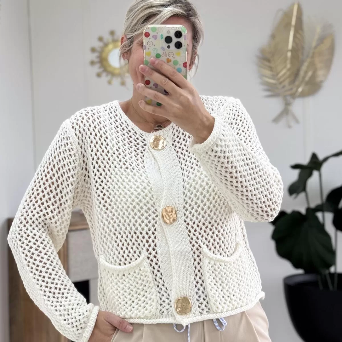 Gilet Justine blanc<Le Dressing de Sarah D Store