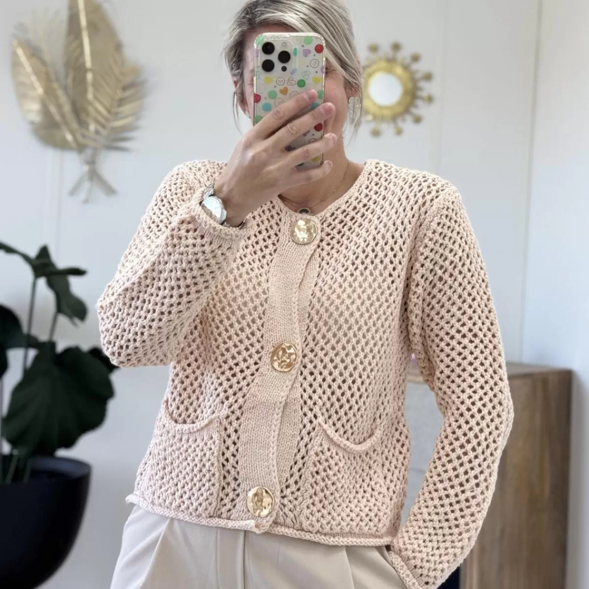 Gilet Justine rose<Le Dressing de Sarah D Sale
