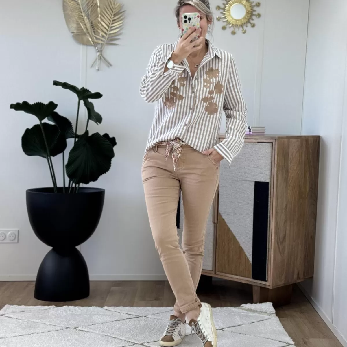 Jean ceinturé camel<Le Dressing de Sarah D Shop