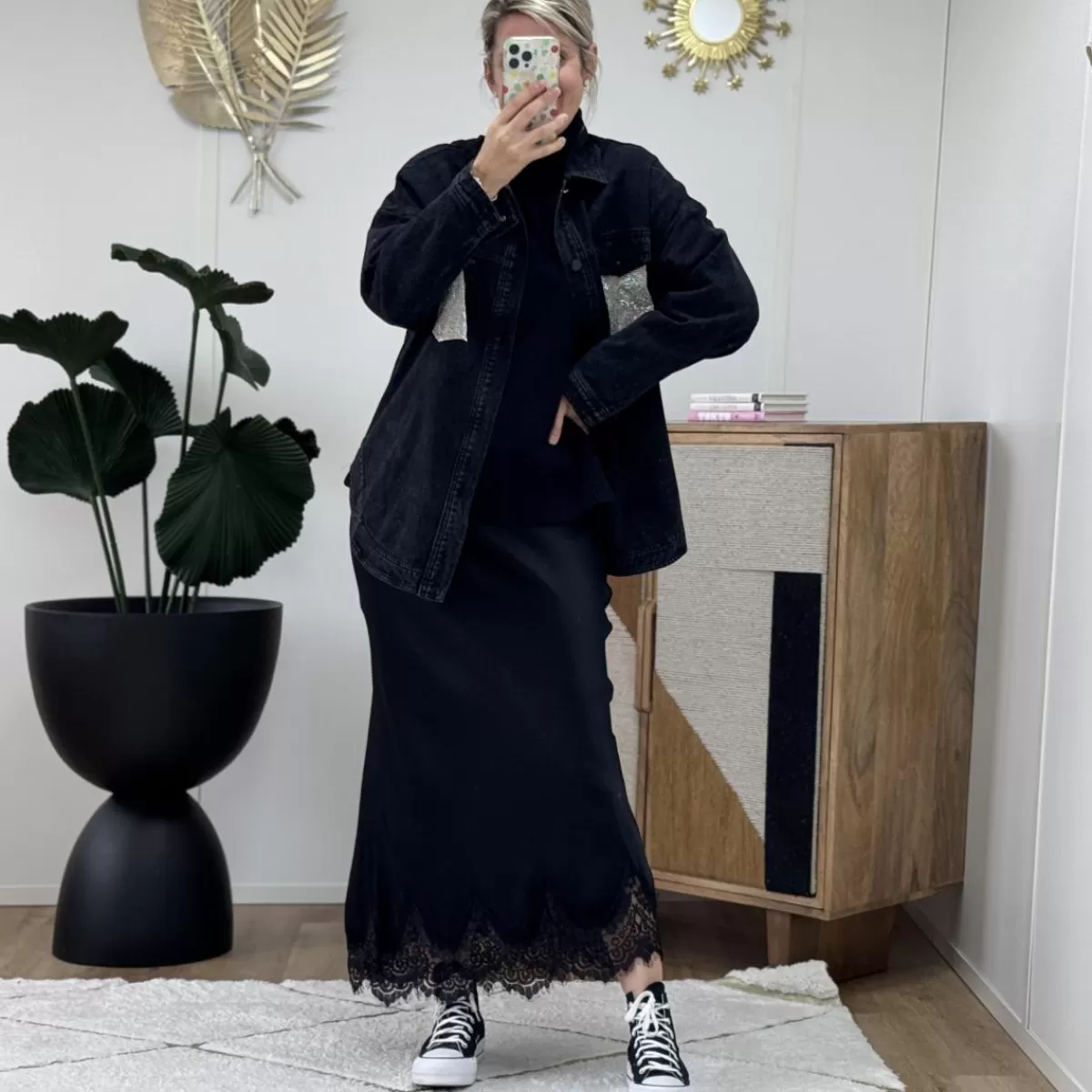Jupe longue dentelle noire<Le Dressing de Sarah D Cheap