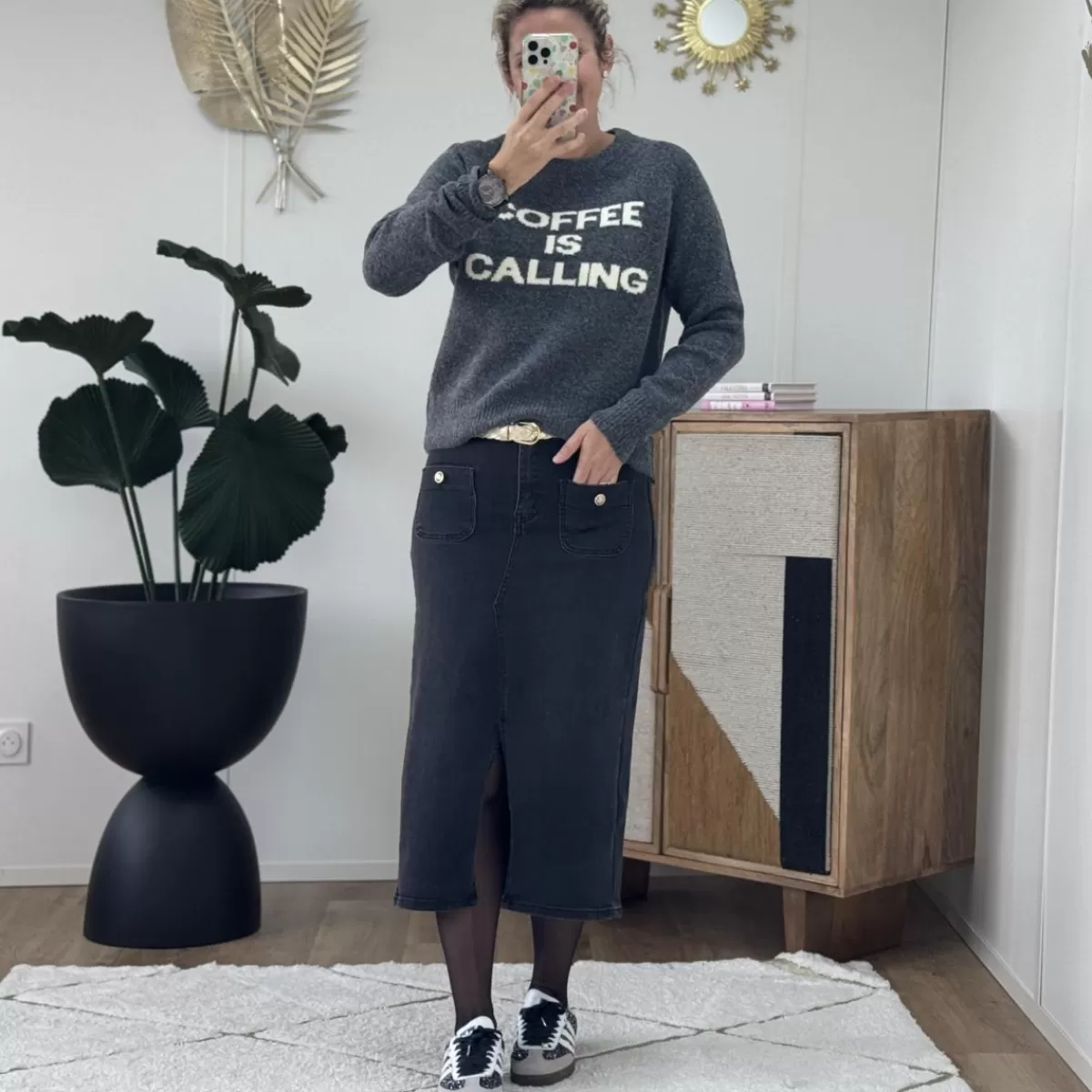 Jupe mi longue Solene<Le Dressing de Sarah D Cheap