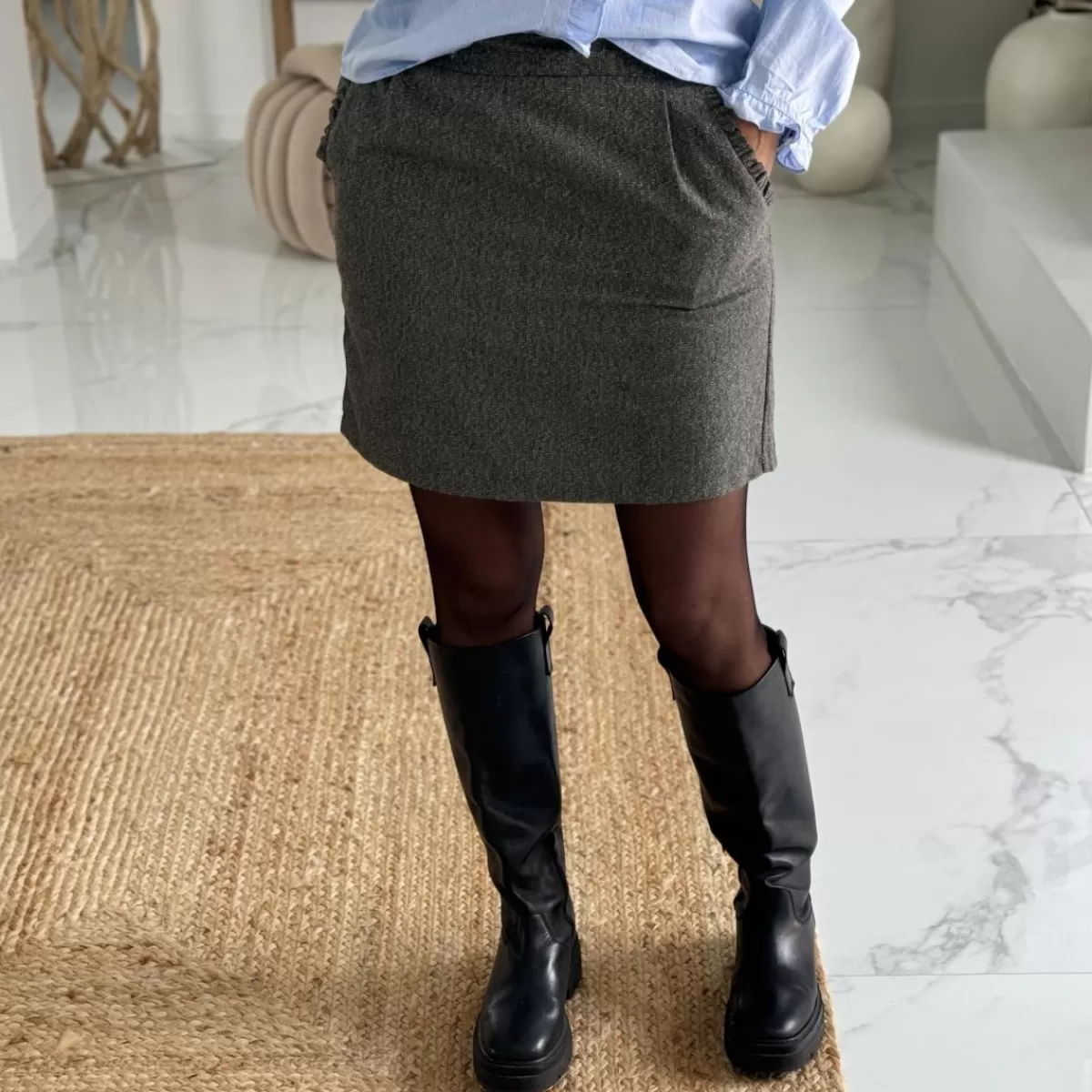 Jupe Nancy grise<Le Dressing de Sarah D Flash Sale