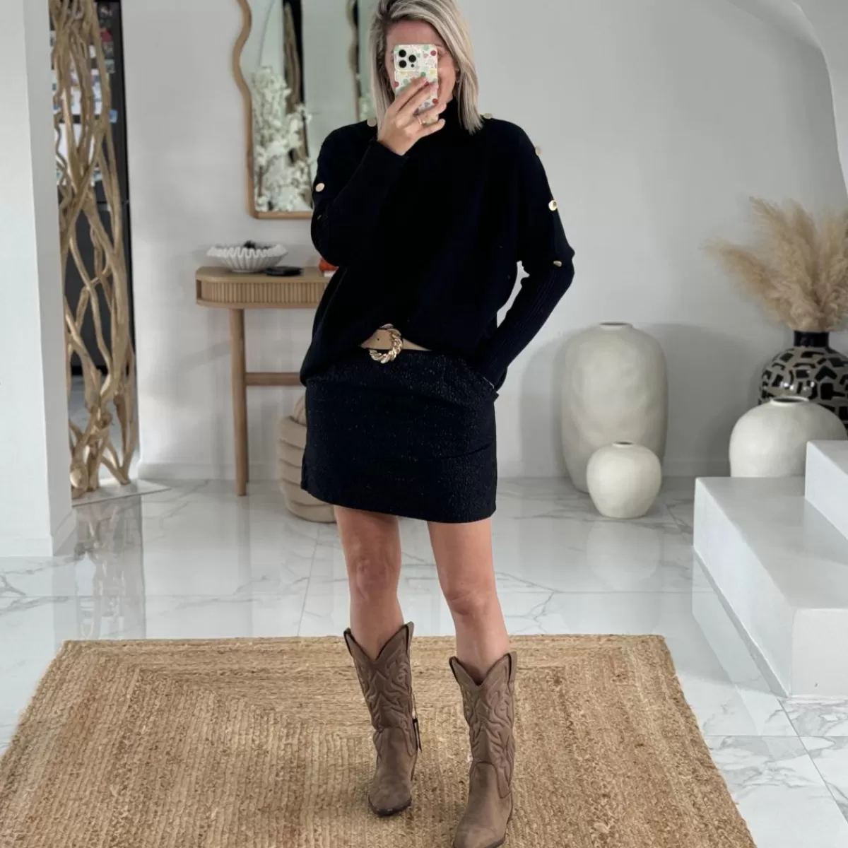 Jupe Nancy noire<Le Dressing de Sarah D Hot