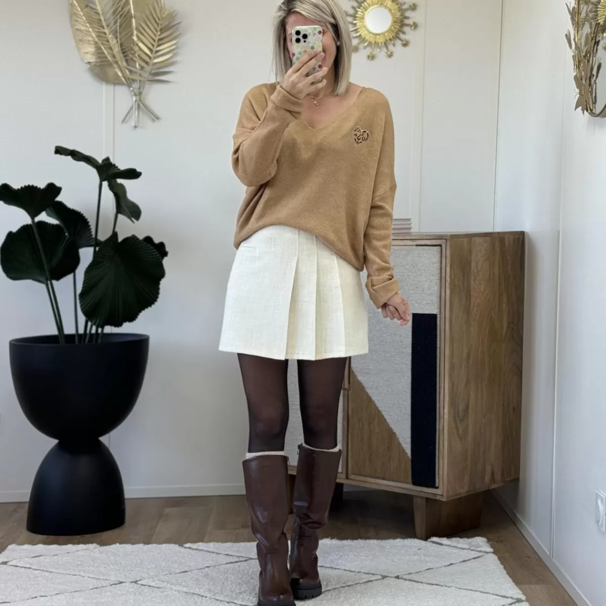 Jupe short Brandy ecru<Le Dressing de Sarah D Outlet