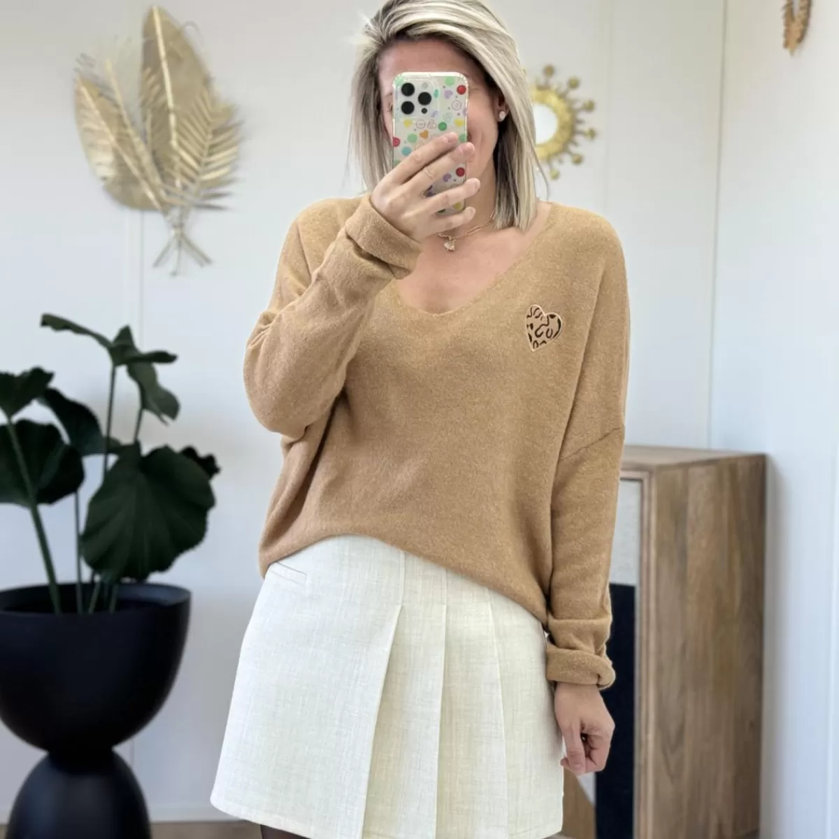 Jupe short Brandy ecru<Le Dressing de Sarah D Outlet