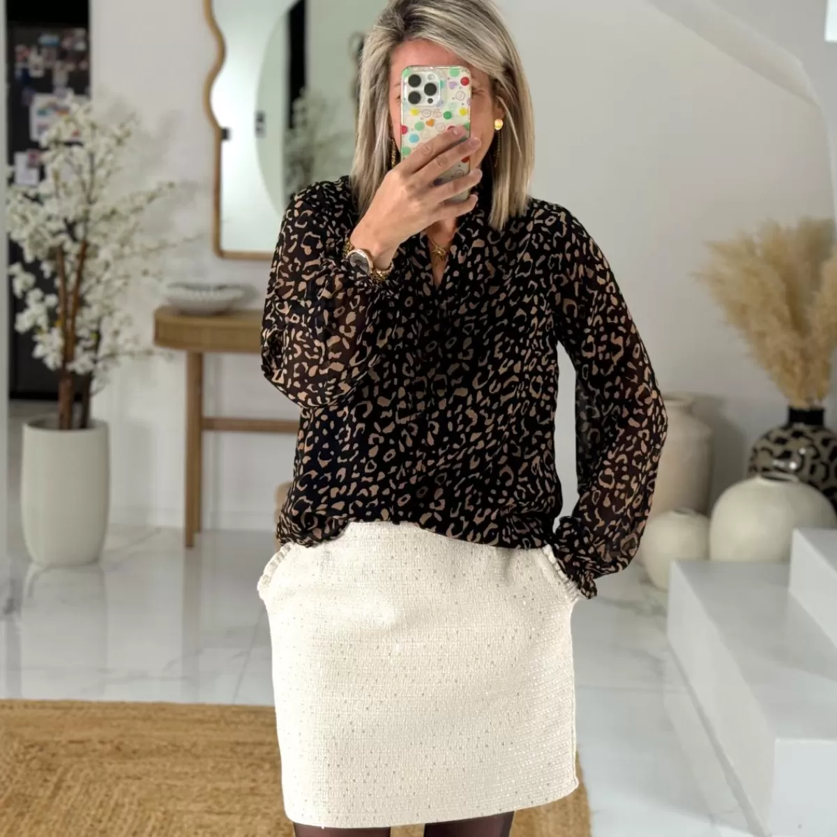 Jupe tweed ecru<Le Dressing de Sarah D Hot