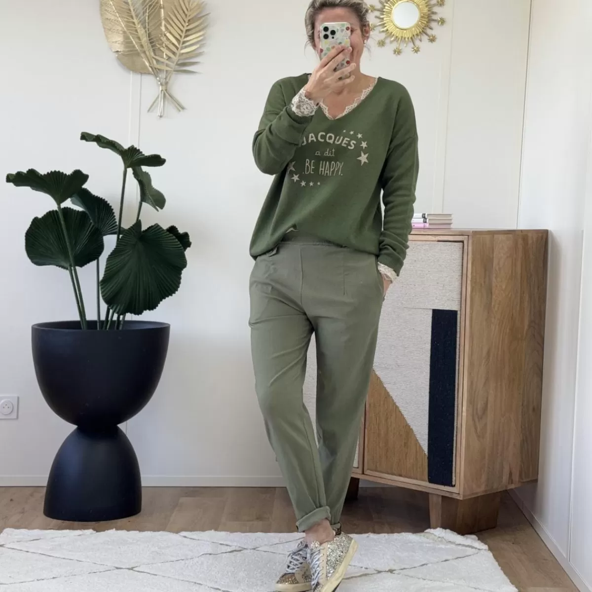 Pantalon jogg Mila kaki<Le Dressing de Sarah D Fashion