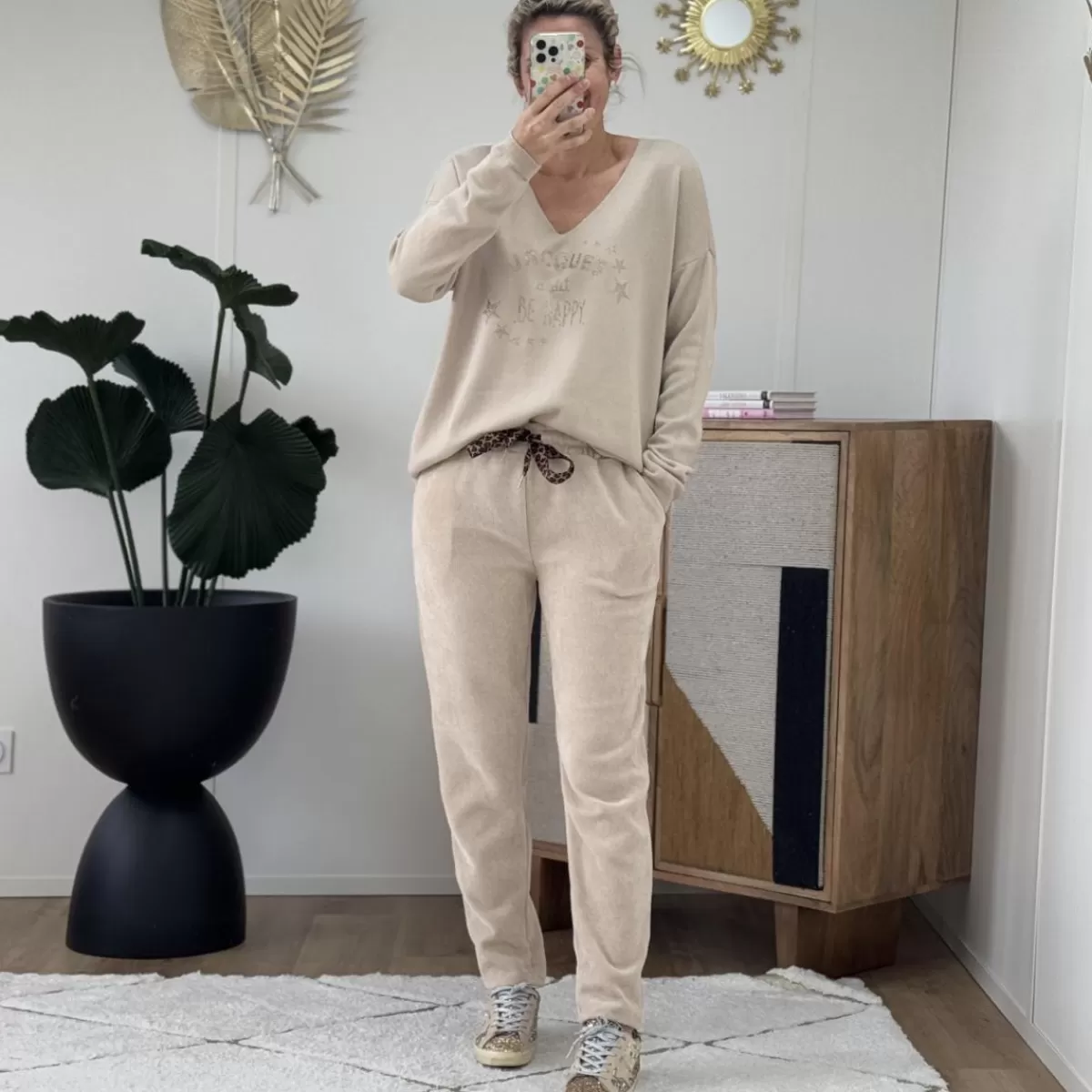 Pantalon Roger beige (du 34 au 40)<Le Dressing de Sarah D Clearance