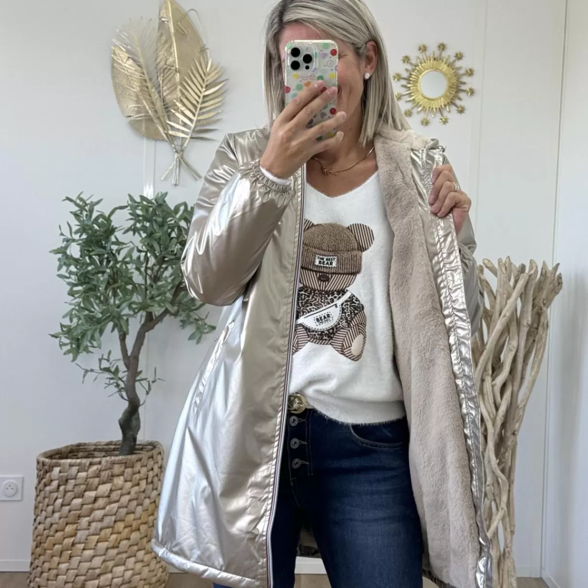 Parka Cayden dorée<Le Dressing de Sarah D Store