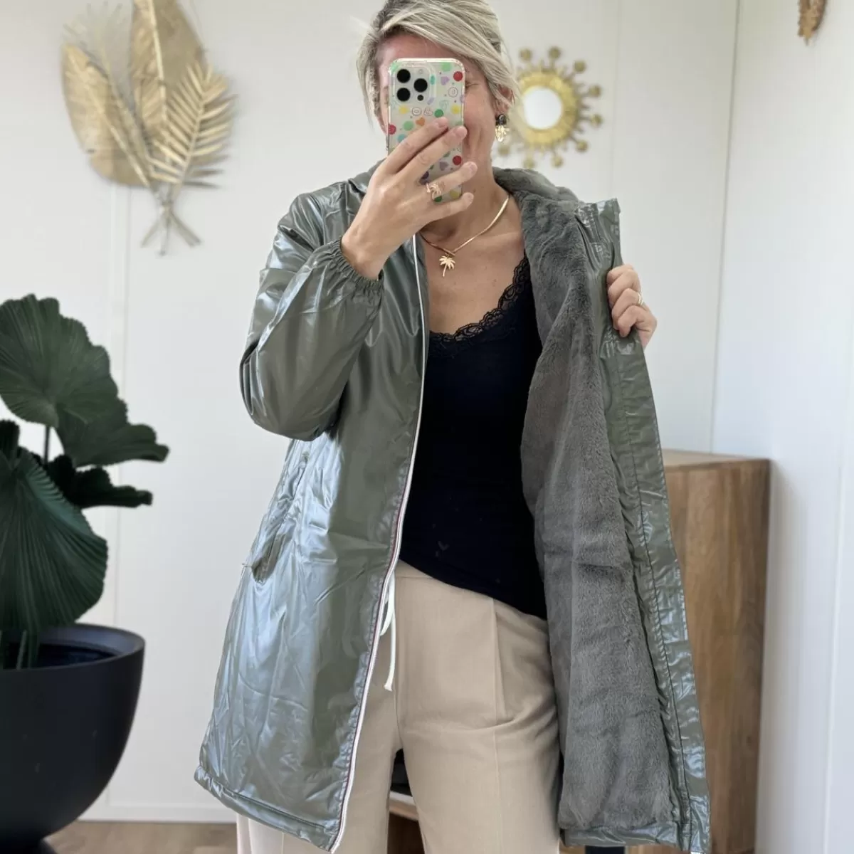 Parka Cayden kaki<Le Dressing de Sarah D Cheap