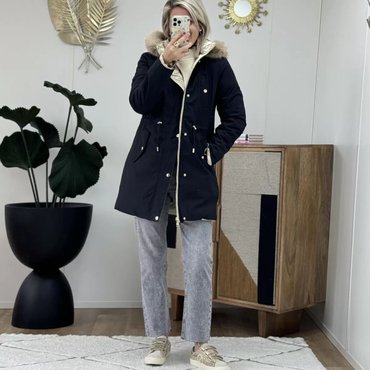 Parka reversible noire<Le Dressing de Sarah D Store