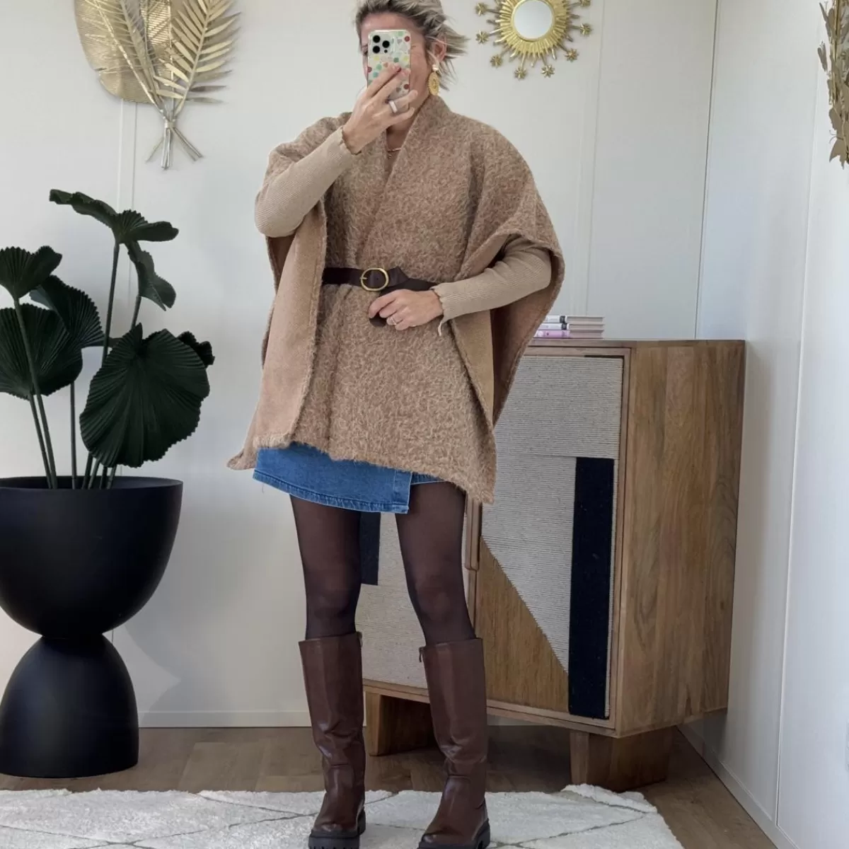 Poncho camel<Le Dressing de Sarah D Shop