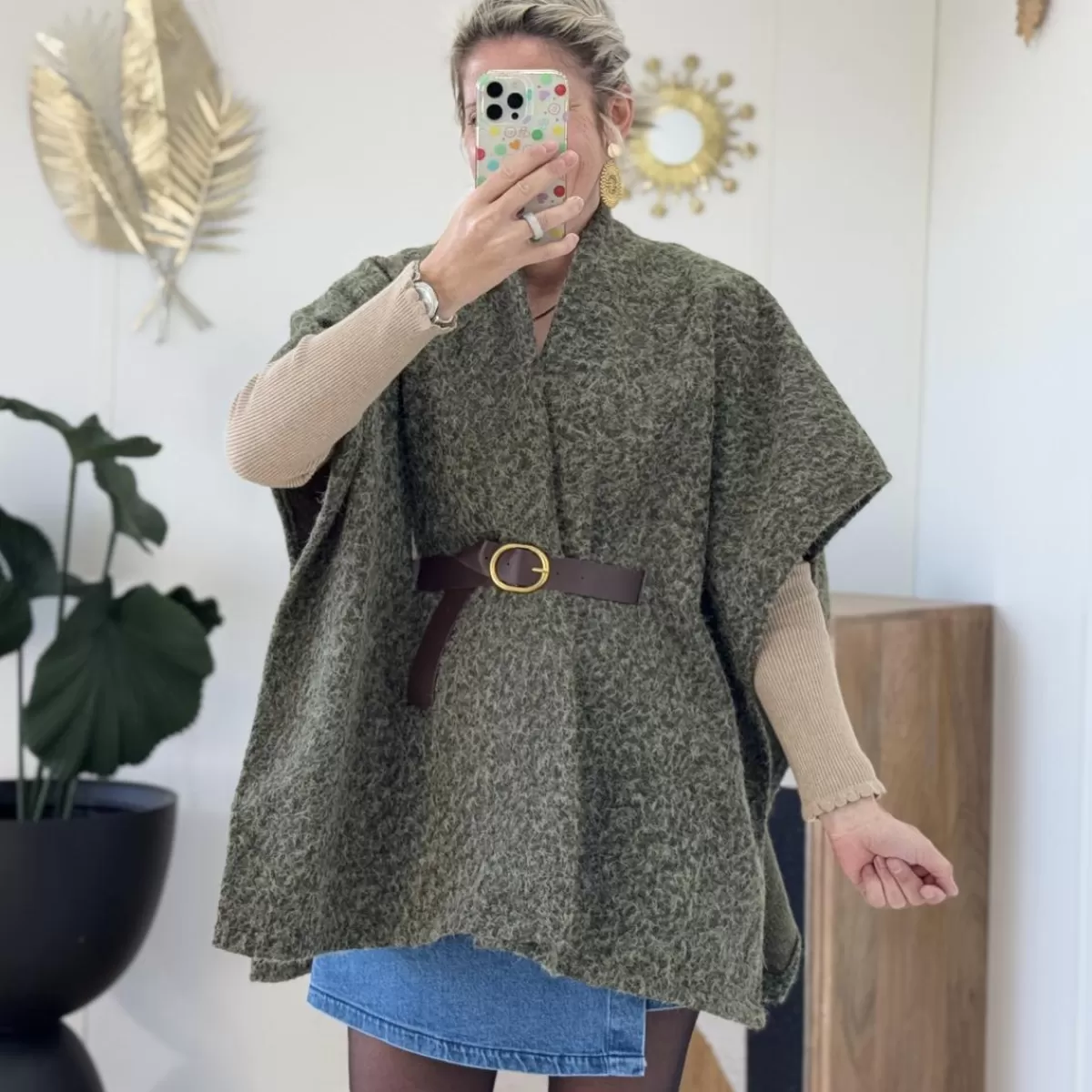 Poncho kaki<Le Dressing de Sarah D Fashion