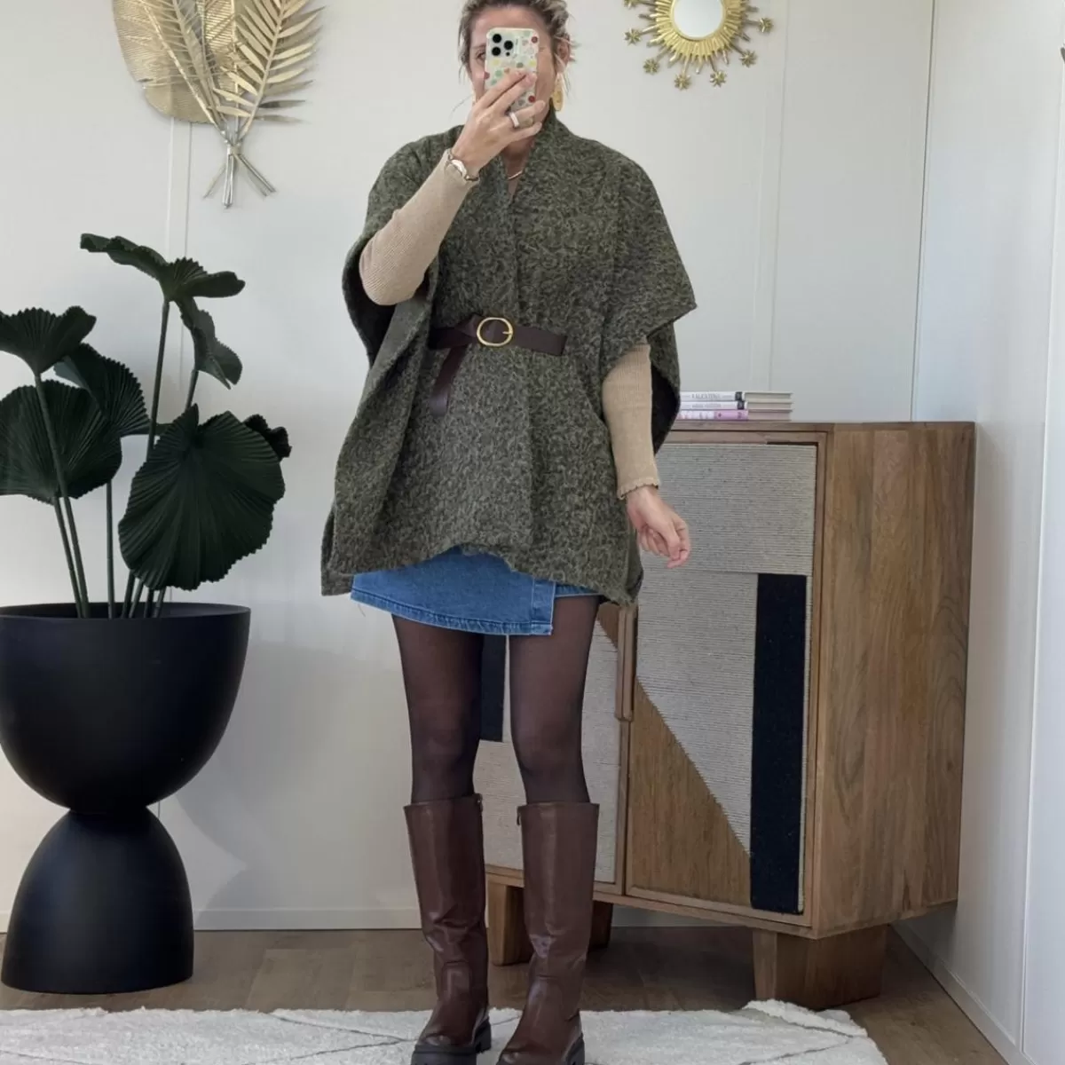 Poncho kaki<Le Dressing de Sarah D Fashion