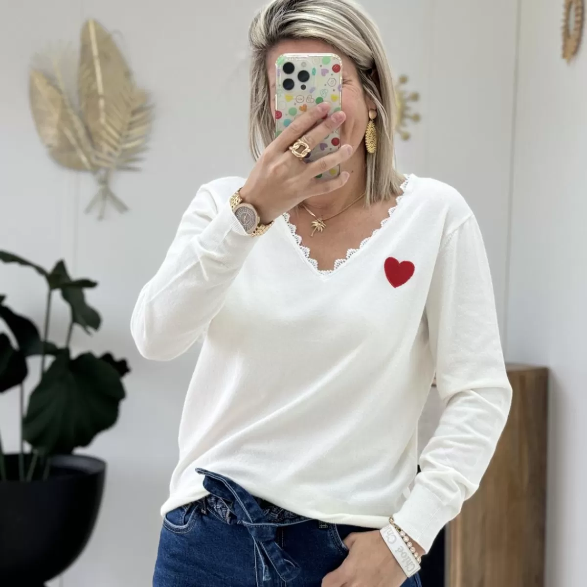 Pull Andy coeur rouge<Le Dressing de Sarah D Best