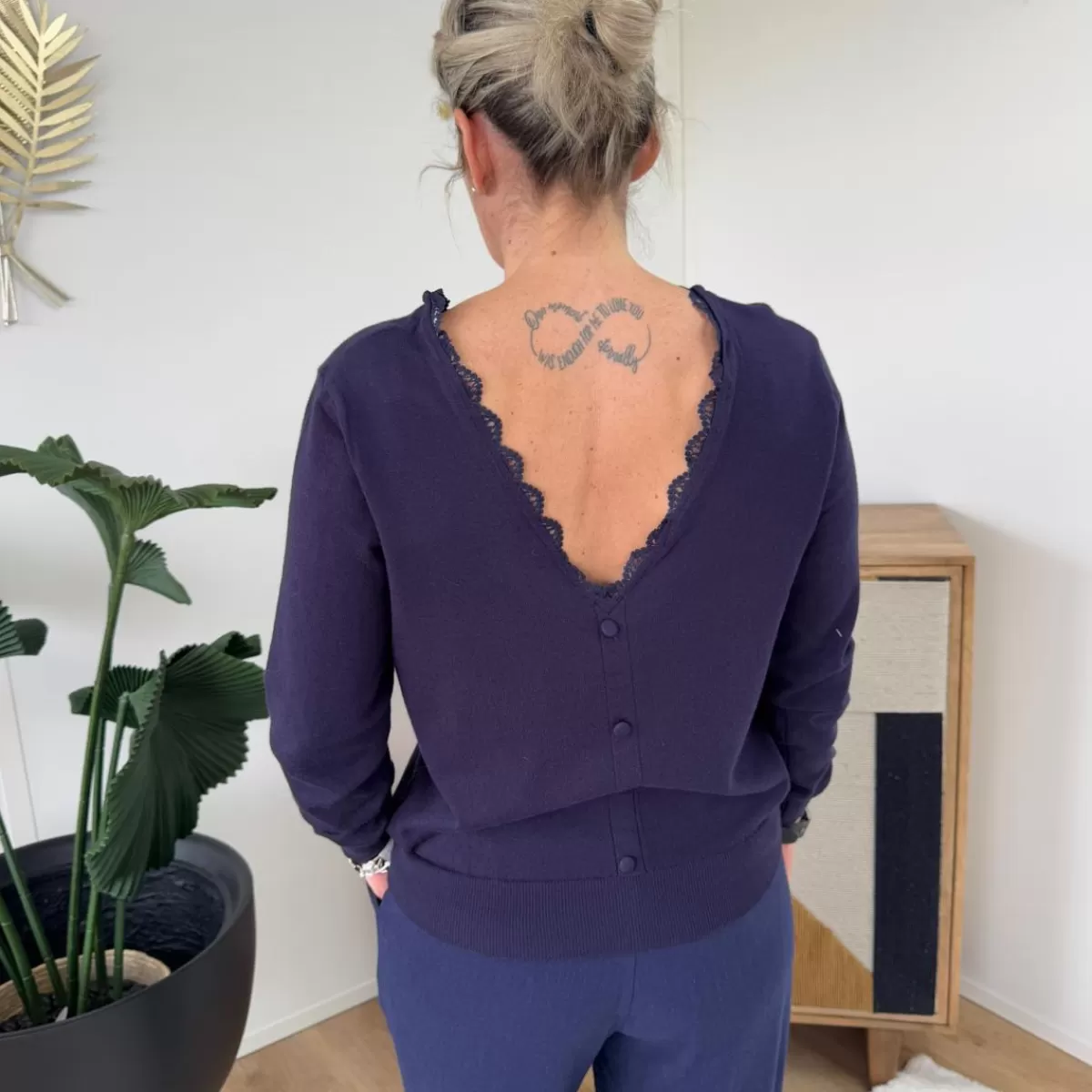 Pull Andy marine coeur or<Le Dressing de Sarah D Hot