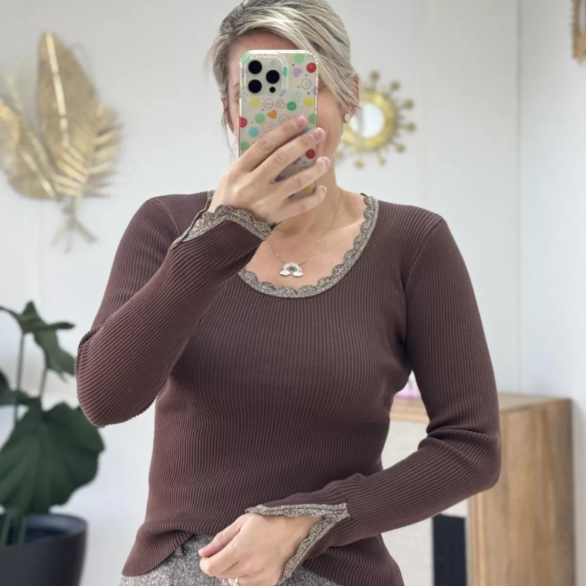 Pull Anna choco<Le Dressing de Sarah D Fashion