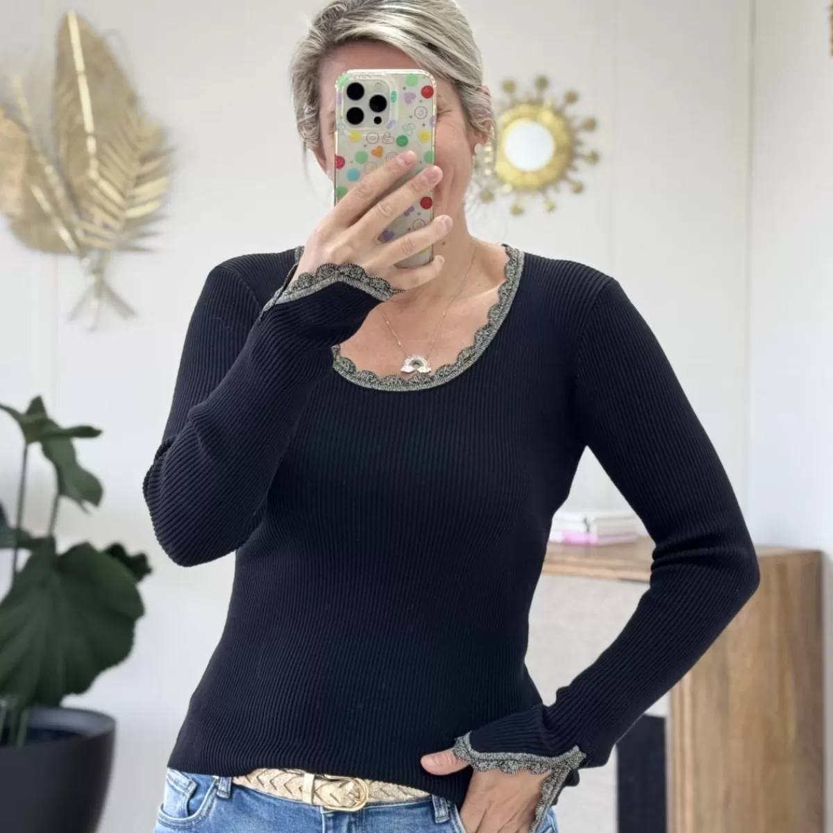 Pull Anna noir<Le Dressing de Sarah D Online