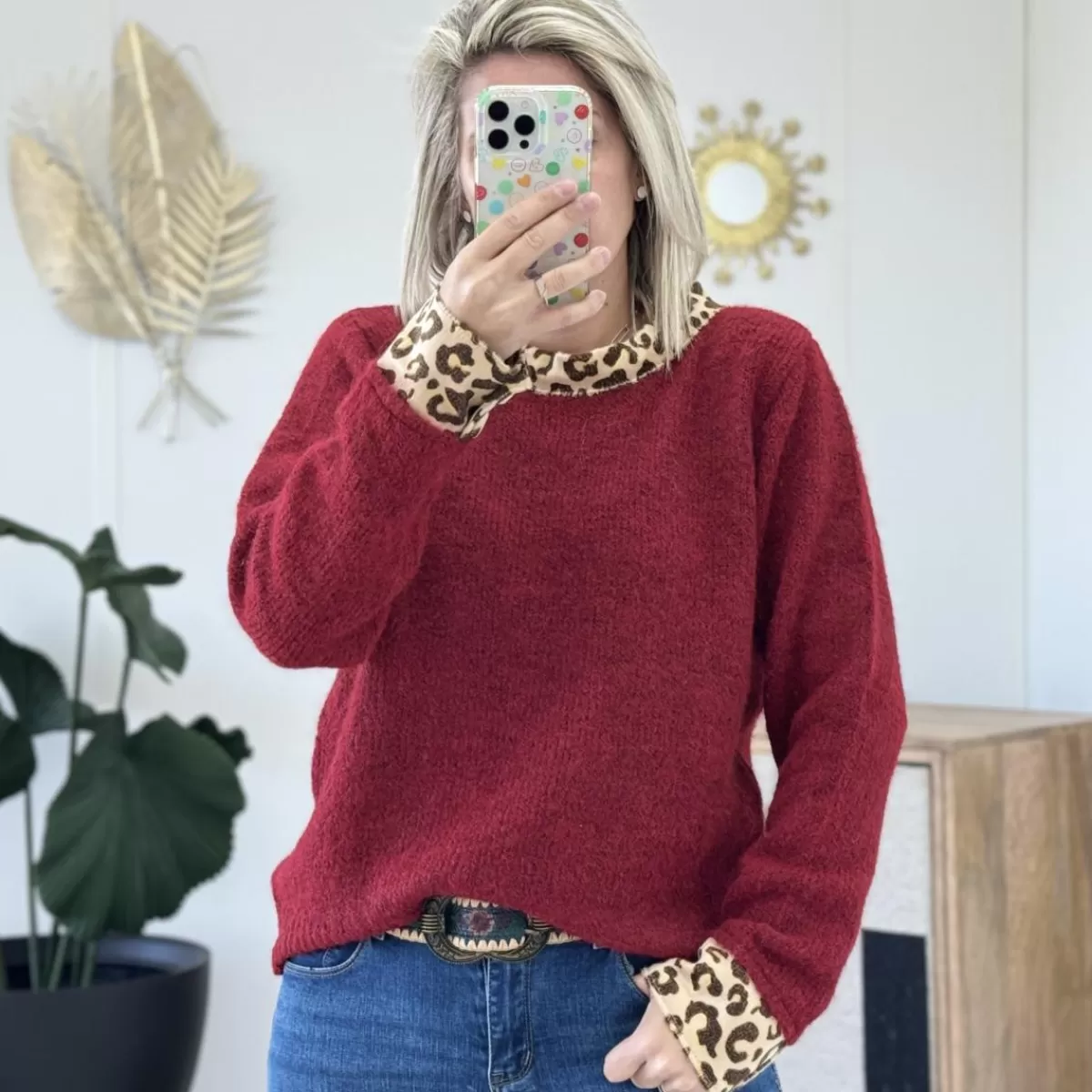 Pull Annalie bordeaux<Le Dressing de Sarah D Online