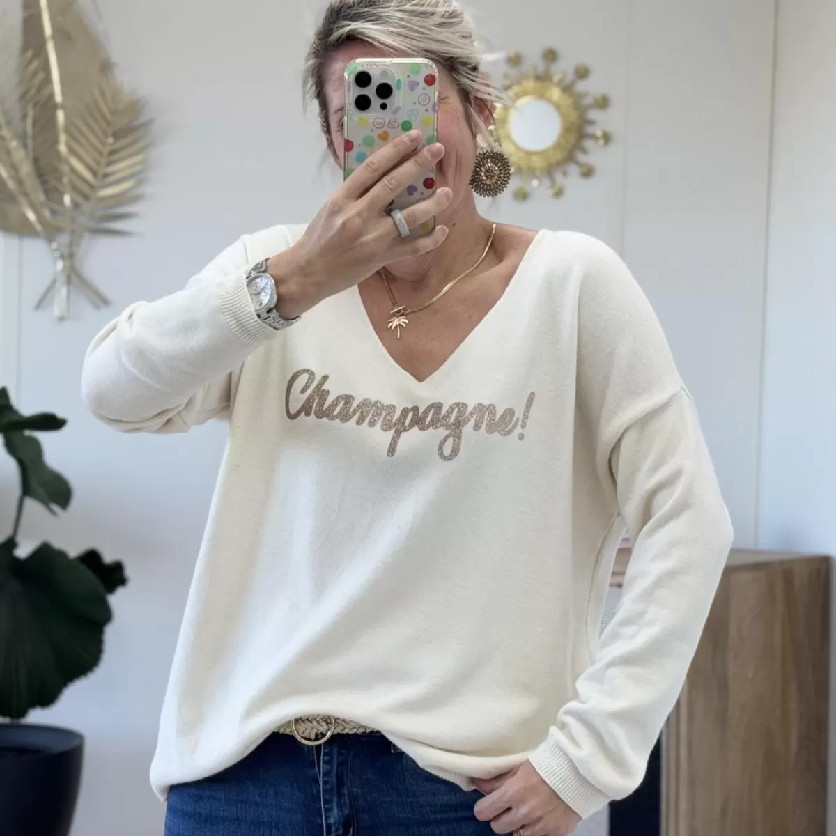 Pull Champagne ecru<Le Dressing de Sarah D Online