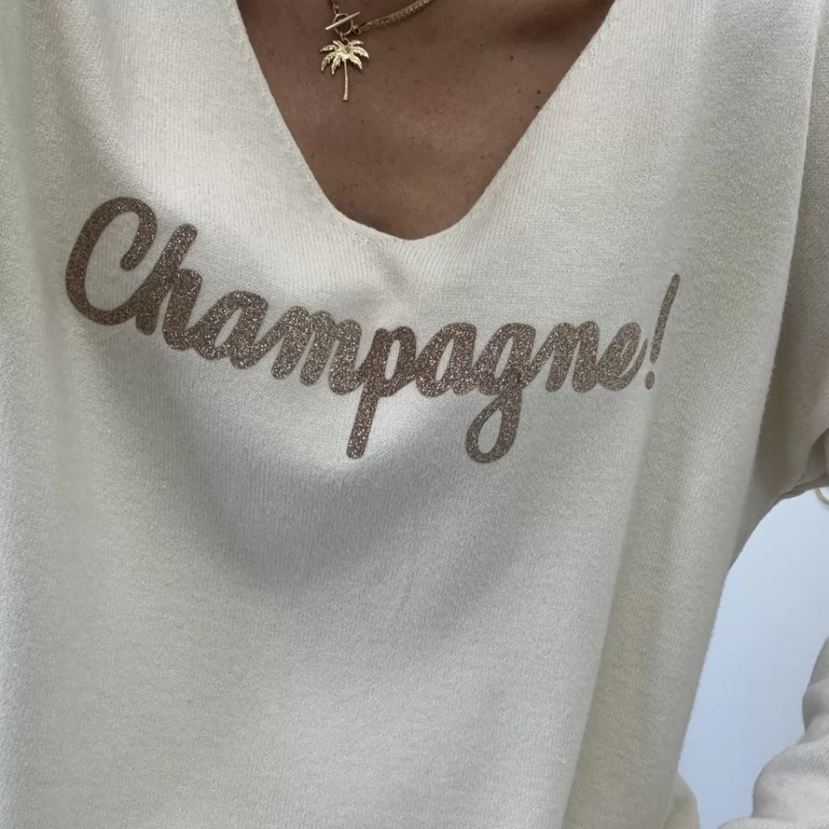 Pull Champagne ecru<Le Dressing de Sarah D Online