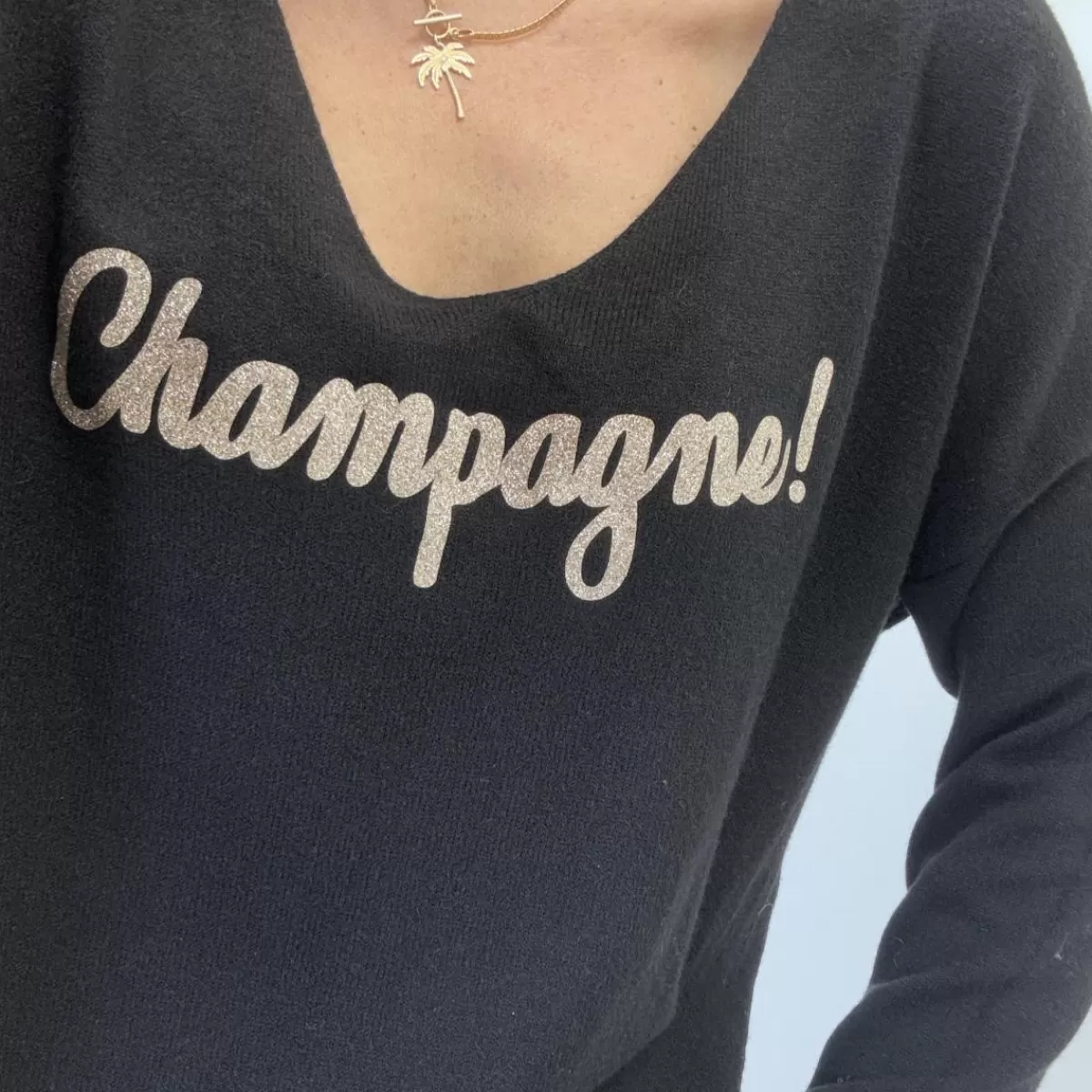 Pull Champagne noir<Le Dressing de Sarah D Best Sale