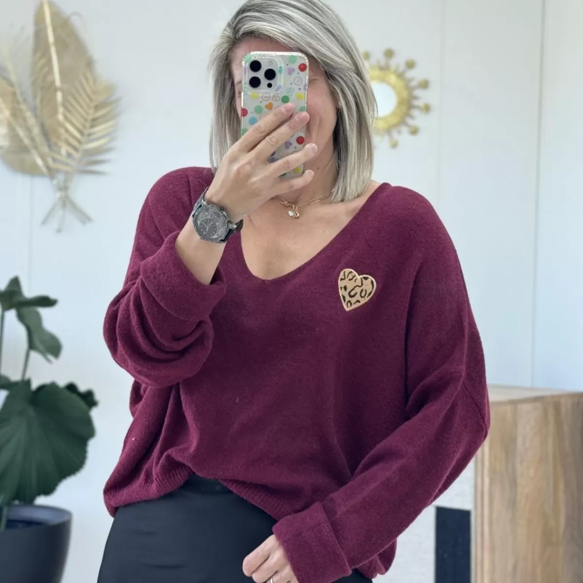 Pull Flavie bordeaux<Le Dressing de Sarah D Discount
