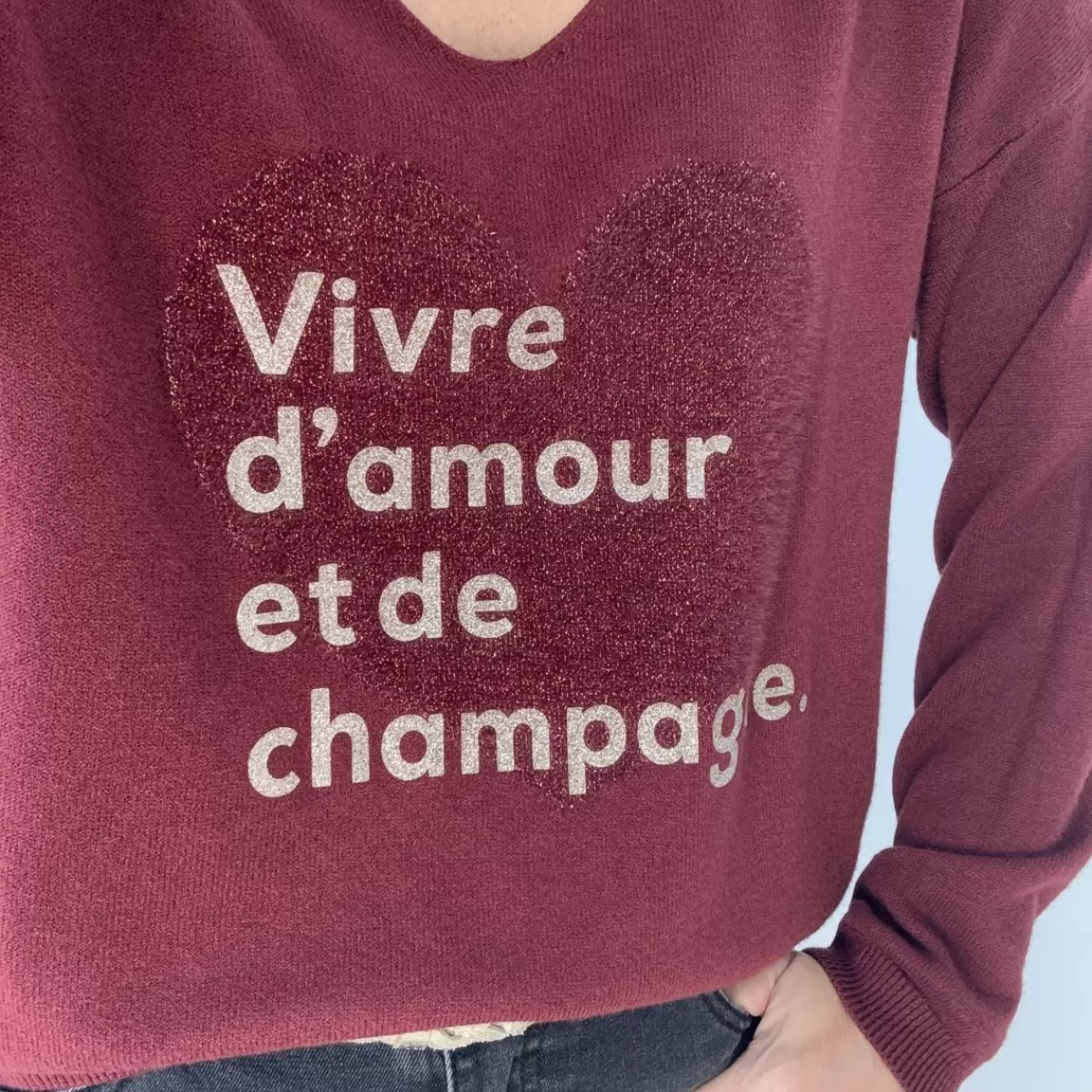 Pull Funny bordeaux<Le Dressing de Sarah D New