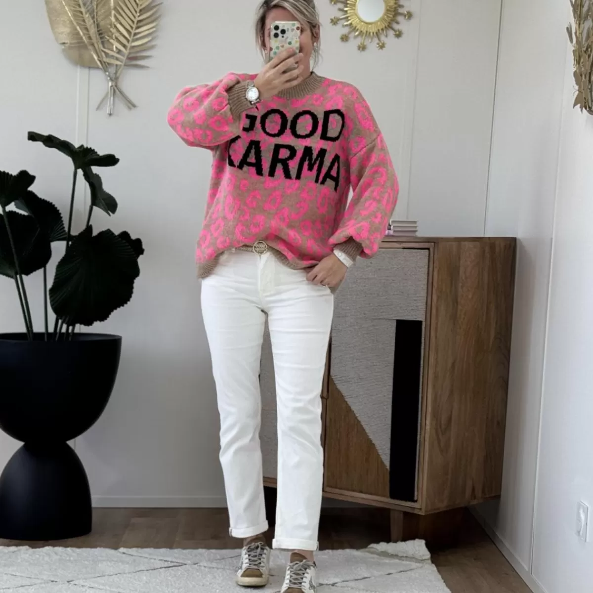 Pull Good karma camel rose<Le Dressing de Sarah D Cheap