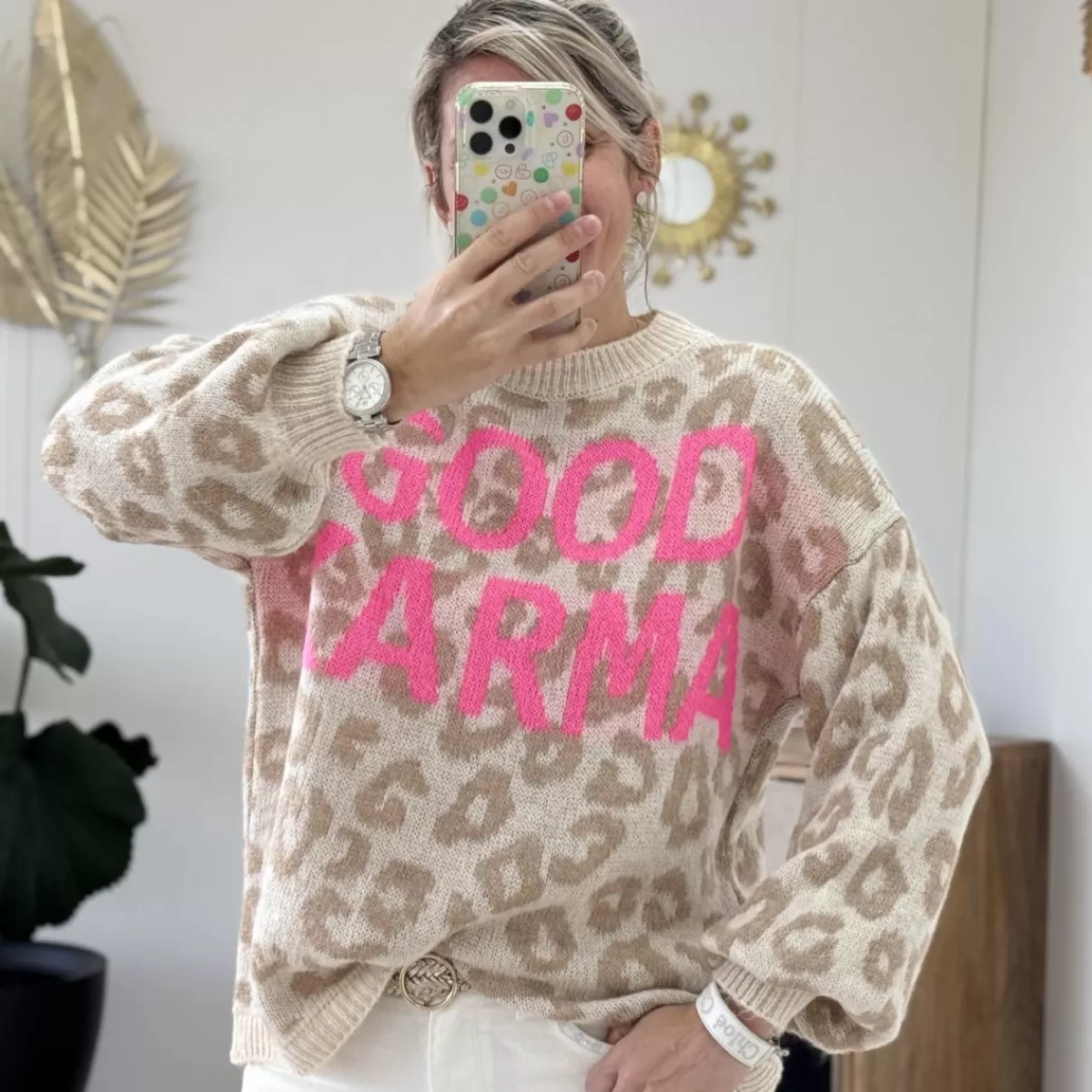 Pull Good karma ecru beige<Le Dressing de Sarah D Cheap