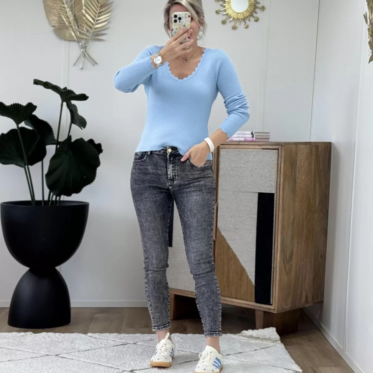 Pull Leontine bleu<Le Dressing de Sarah D Discount