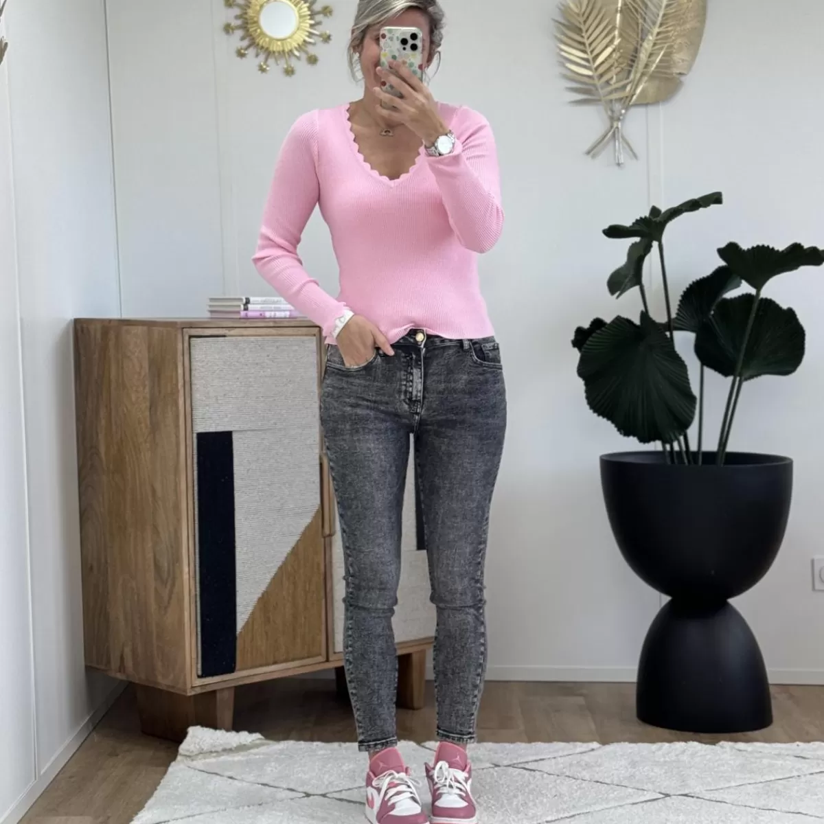 Pull Leontine rose<Le Dressing de Sarah D Cheap