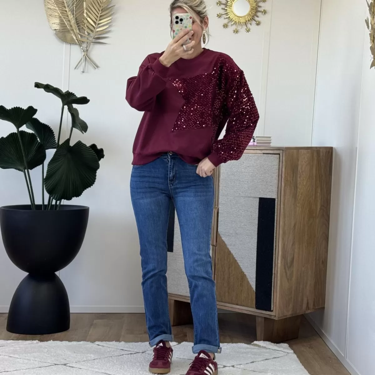Pull Marika bordeaux<Le Dressing de Sarah D New