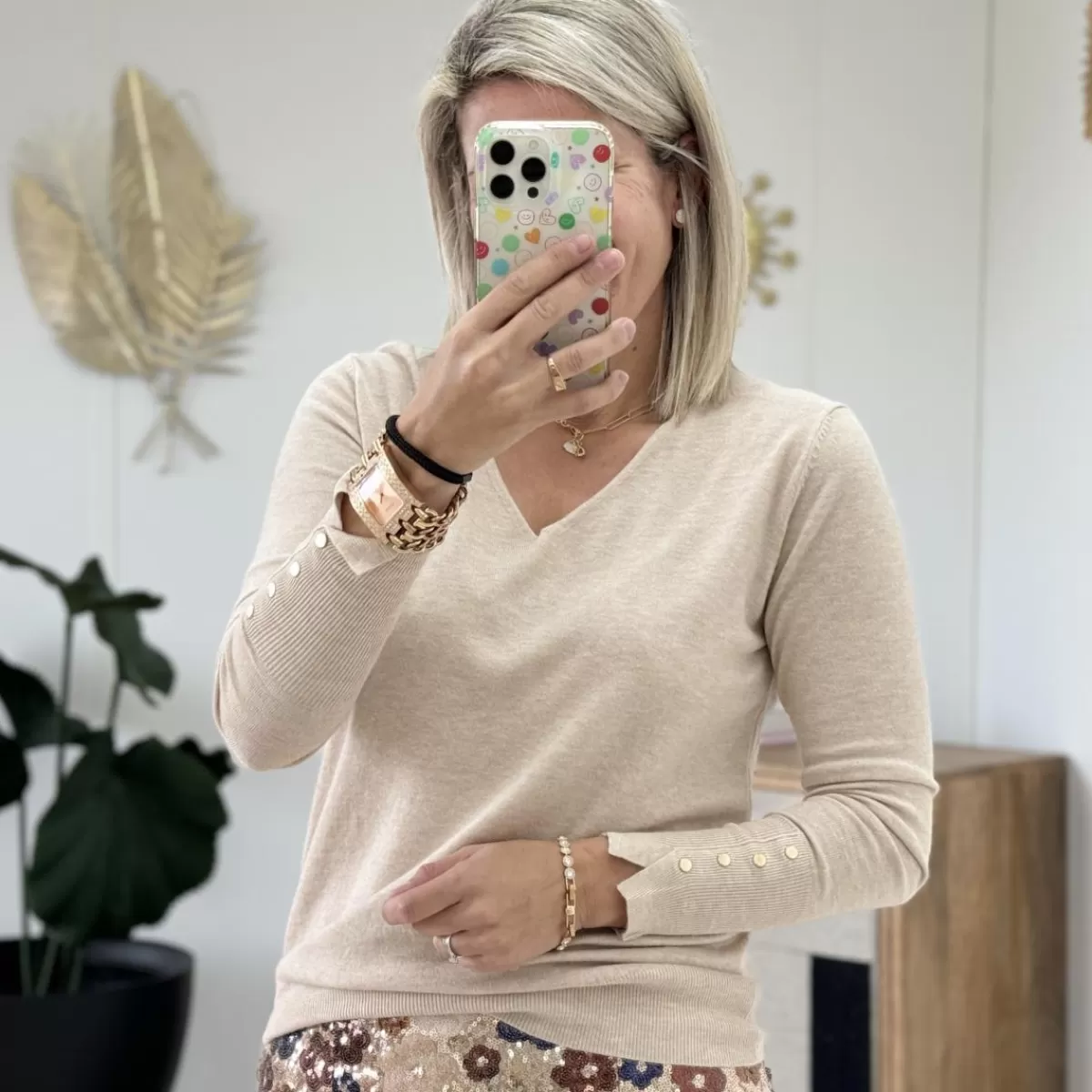 Pull Petra beige<Le Dressing de Sarah D Shop