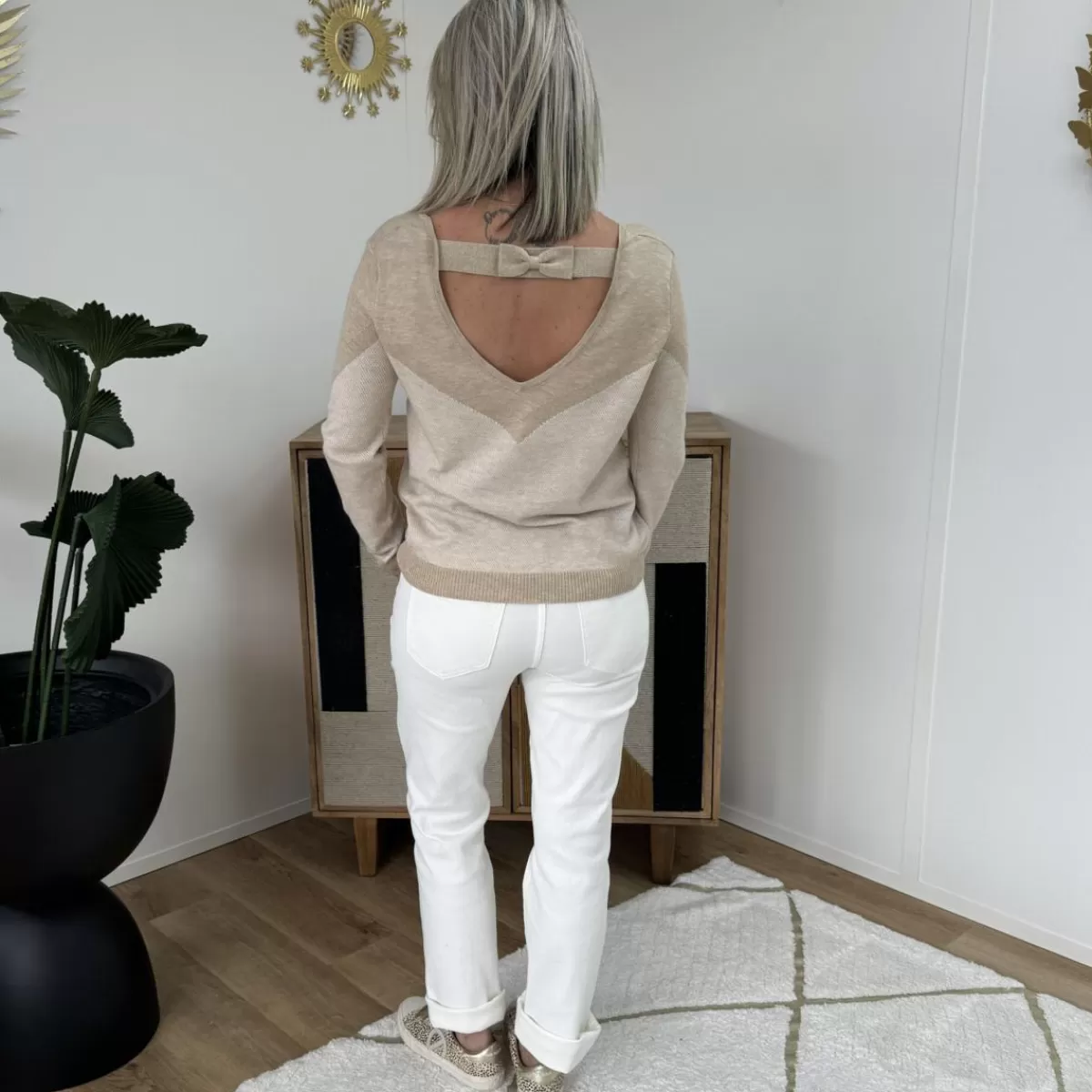 Pull Vanessa beige<Le Dressing de Sarah D Fashion