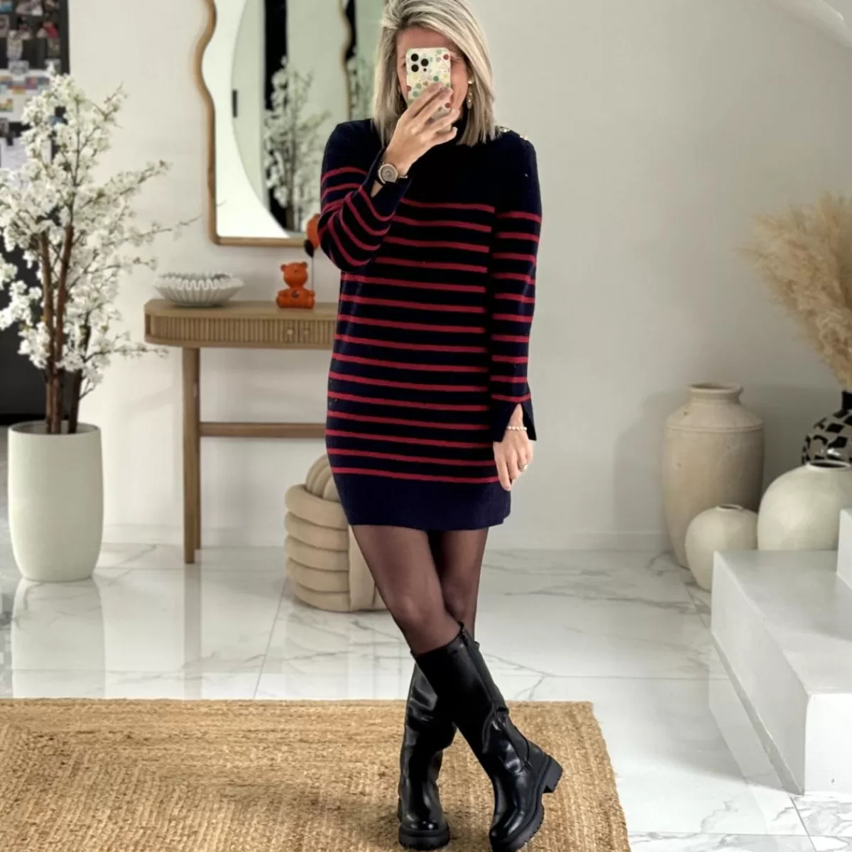 Robe marinière marine<Le Dressing de Sarah D Clearance